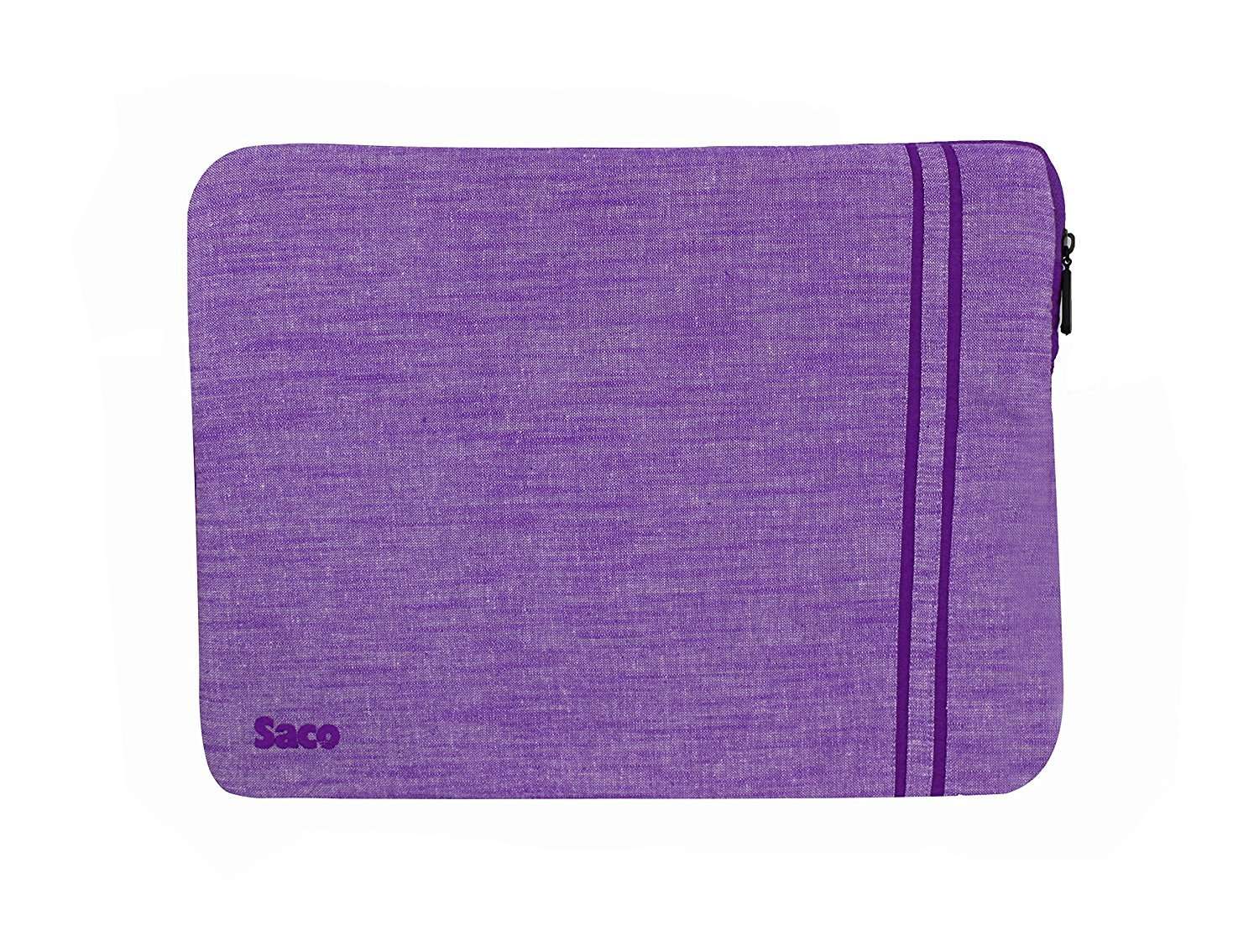 Saco Laptop Notebook Sleeve Bag Zipper Case with accessories adapter pocket for Acer E3-112 11.6-inch Laptop - Purple 4