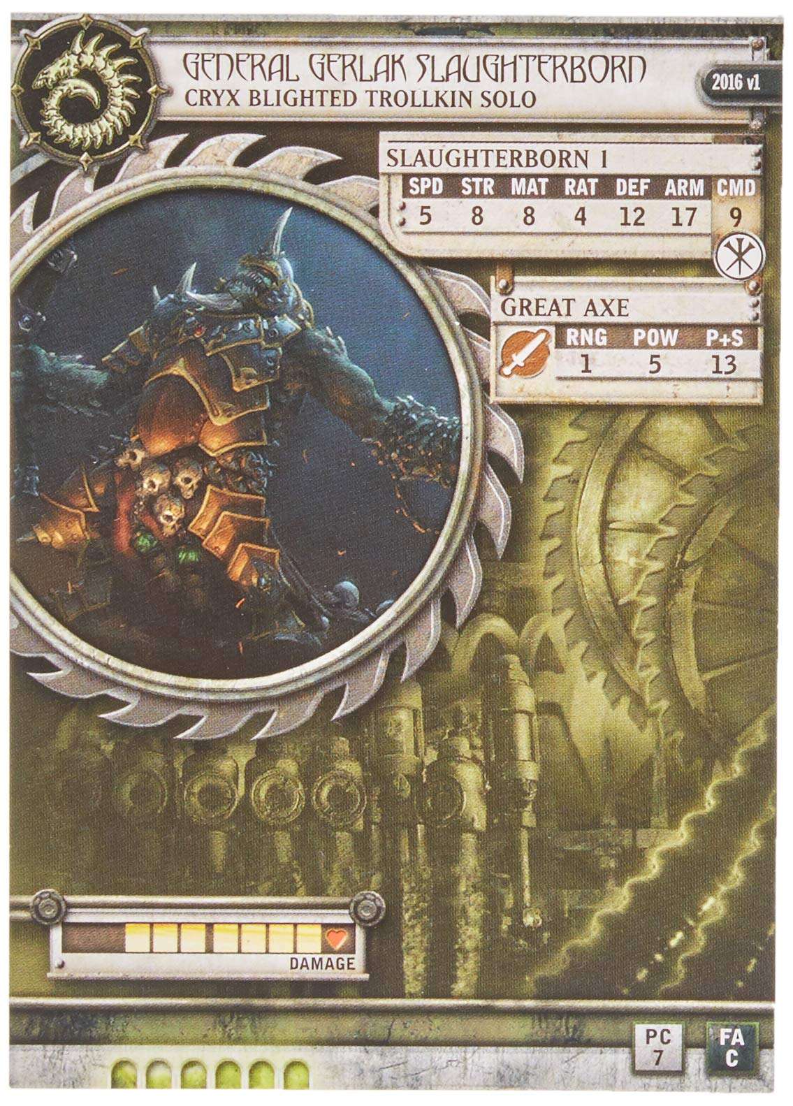 Privateer Press - Warmachine - Cryx: General Gerlak Slaughterborn Model Kit 5