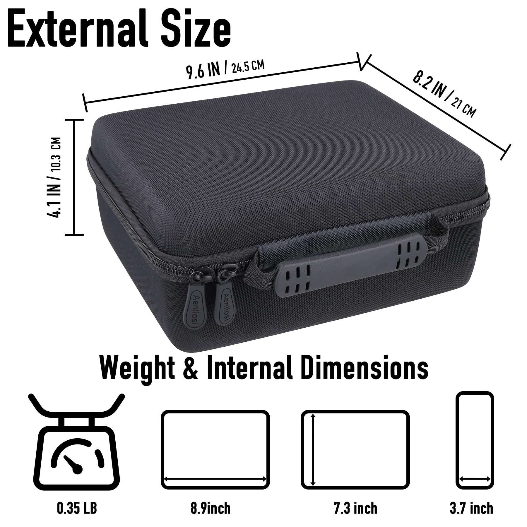 Aenllosi Hard Case for Canon Selphy CP1500 CP1300 CP1200 4x6 Photo Printer,Storage for Charger,Color Ink and Paper Accessories(Black,Case Only) 5