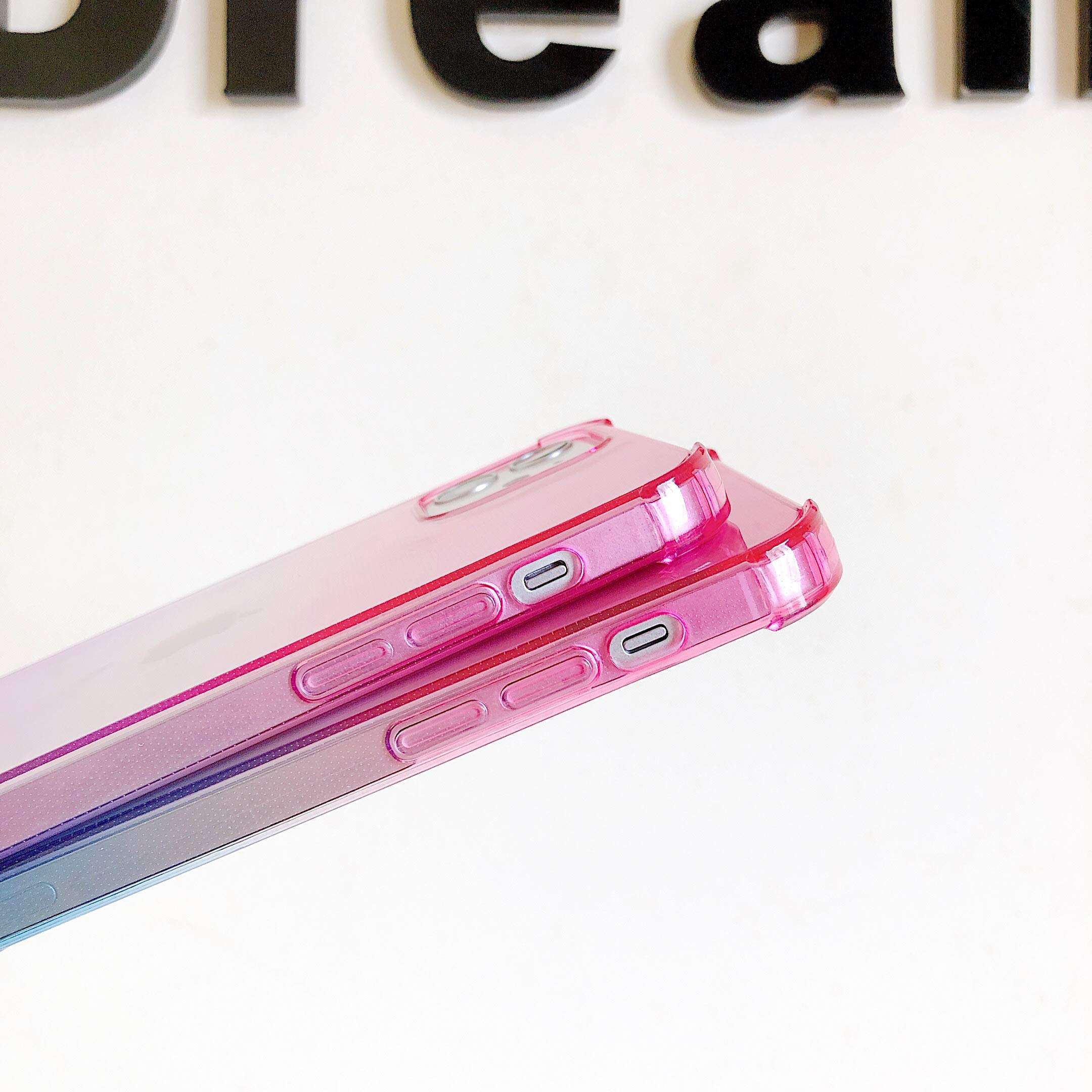 Hapitek Clear iPhone 11 Pro Max Case, Clear Hard Slim HD Transparent Shockproof Protective Cases Hard PC Back Cover + TPU Bumper Mobile Phone Case Compatible with iPhone 11 Pro Max 6.5" (Rose Purple) 2