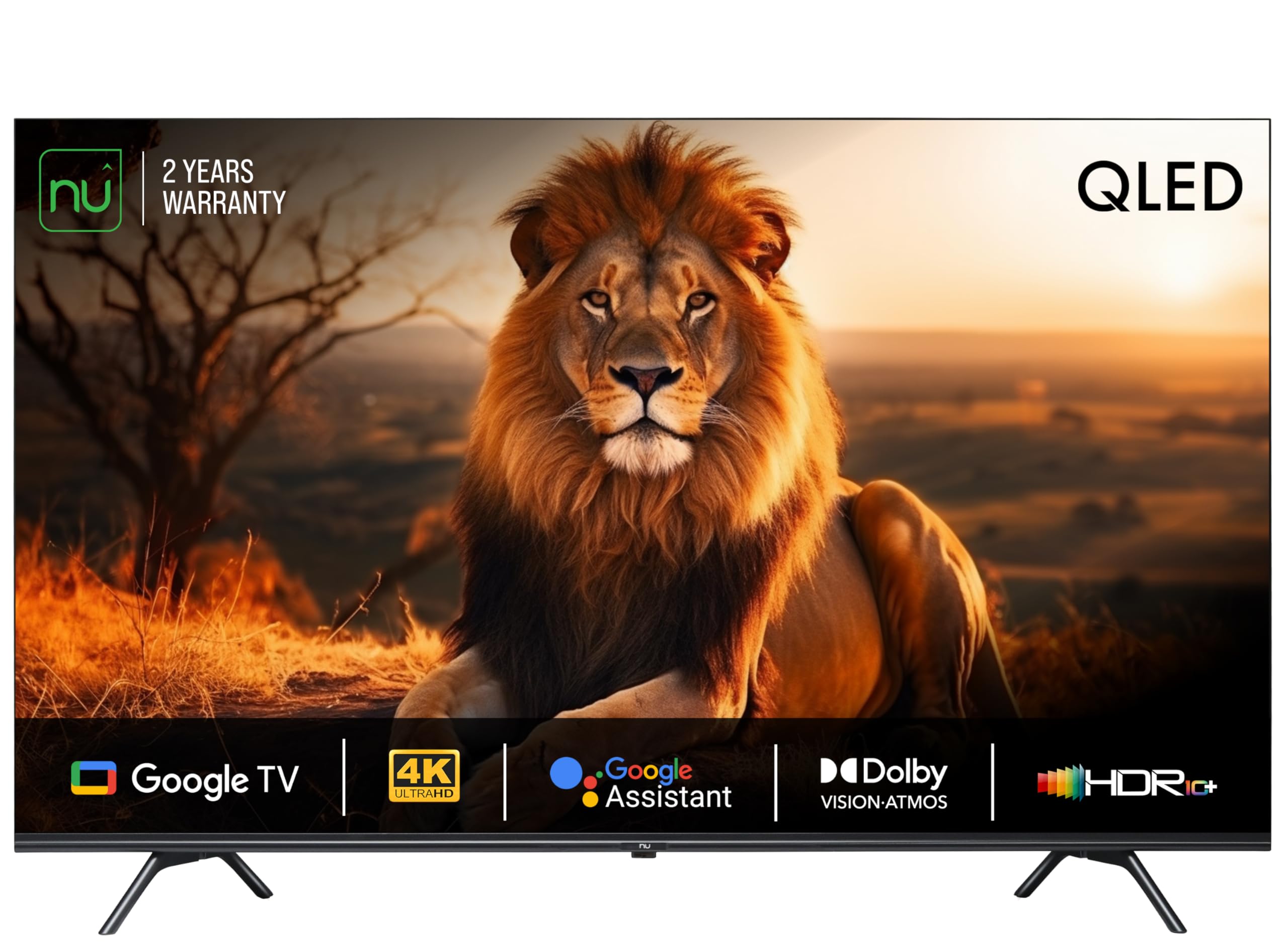 Nu 126 cm (50 inch) Google Series 4K Ultra HD QLED Smart TV LED50QUGNX (Black) 2023 Model