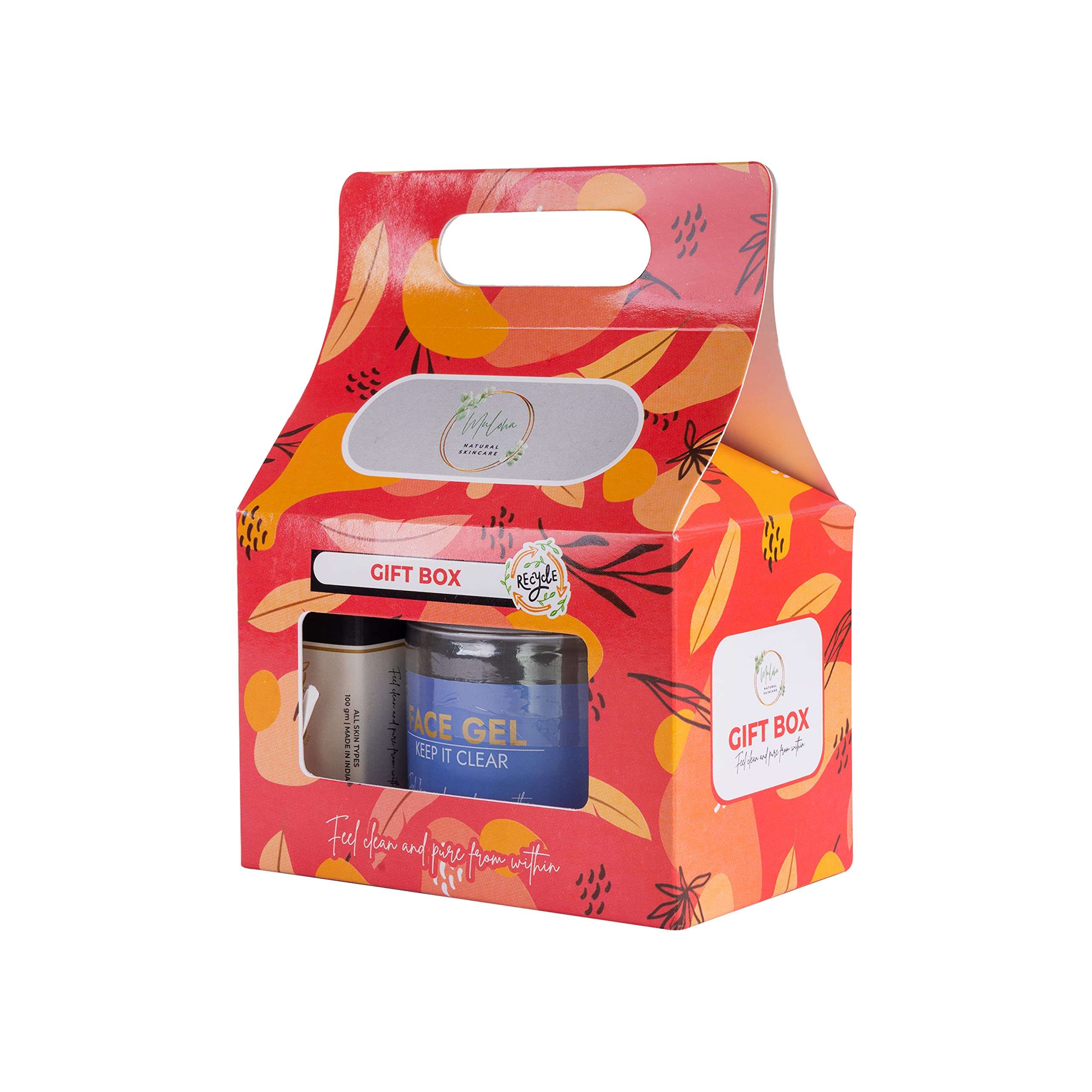 Muloha Hot Coal Bar, Face Gel, Cappuccino Bar | Gift Set Box |Combo Pack of 3 | For Men All Skin types 3