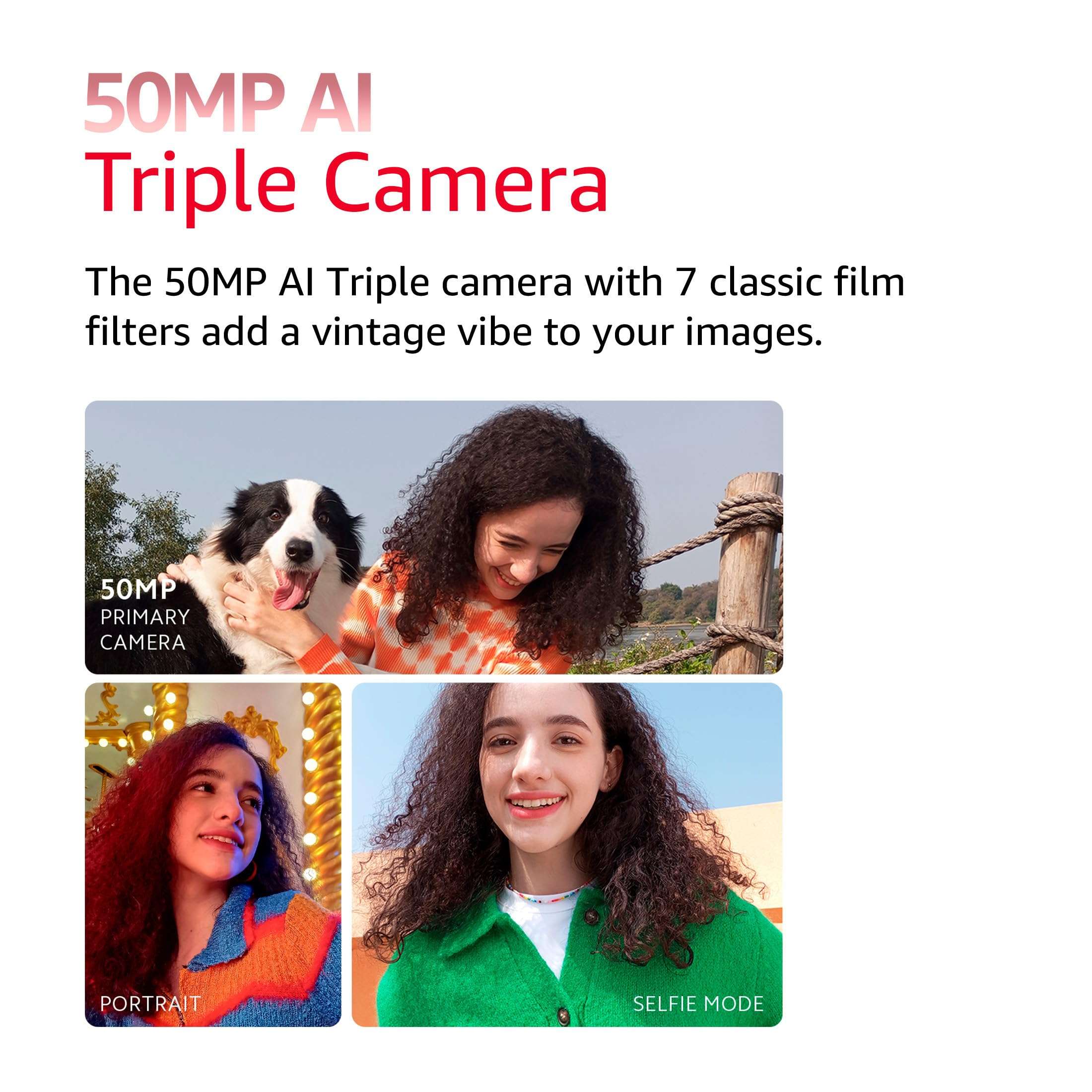 Redmi 13C (Starfrost White, 6GB RAM, 128GB Storage) | Powered by 4G MediaTek Helio G85 | 90Hz Display | 50MP AI Triple Camera 2