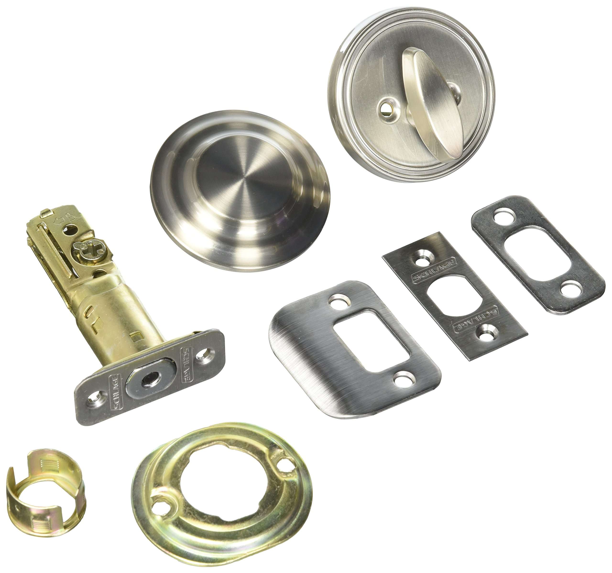 Schlage JD81 One Sided Deadbolt with Exterior Plate from The JD-Series (Formerly, Satin Nickel