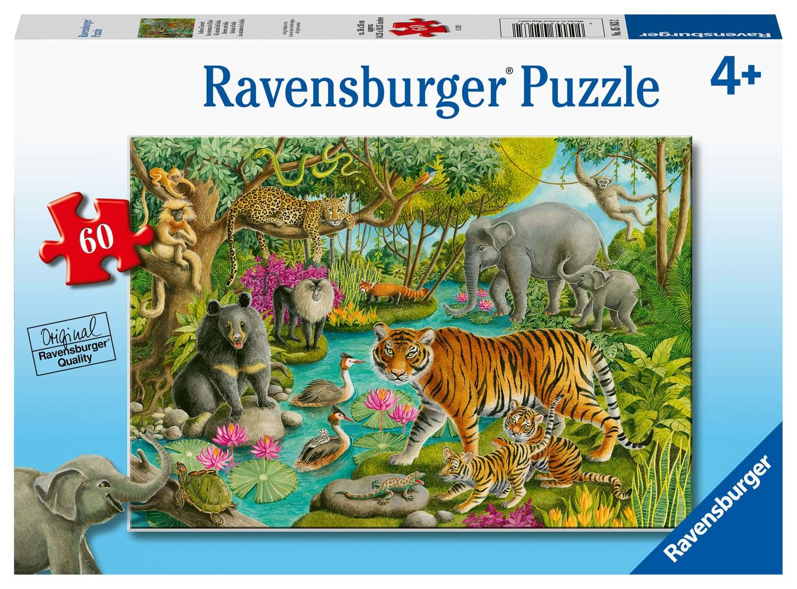 Ravensburger 60-Piece Animals of India Jigsaw Puzzle for Kids | Sturdy, Colorful and Glare-Free | Unique Pieces | Eco-Friendly 2