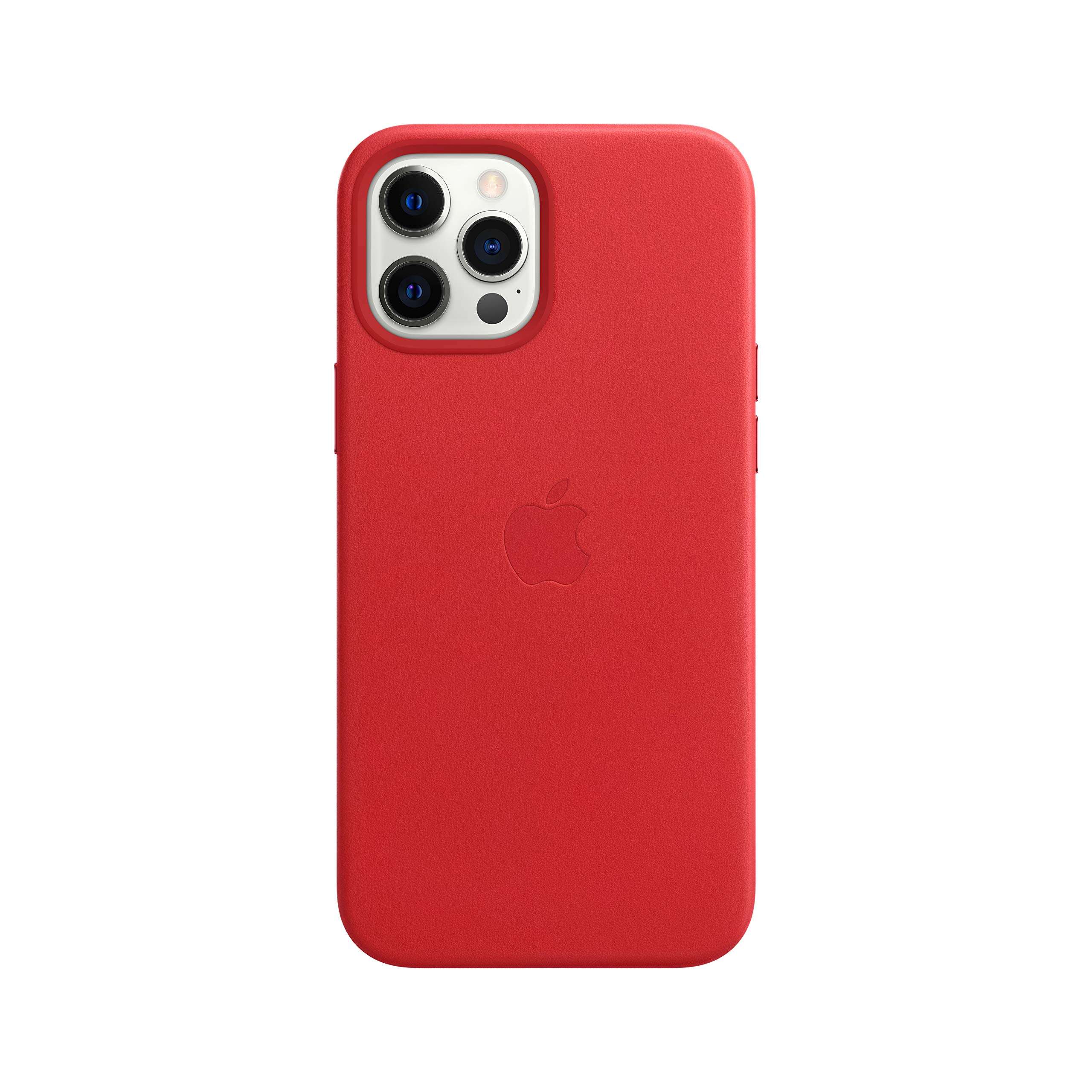 Apple Leather Case with MagSafe (for iPhone 12 Pro Max) - (Product) RED
