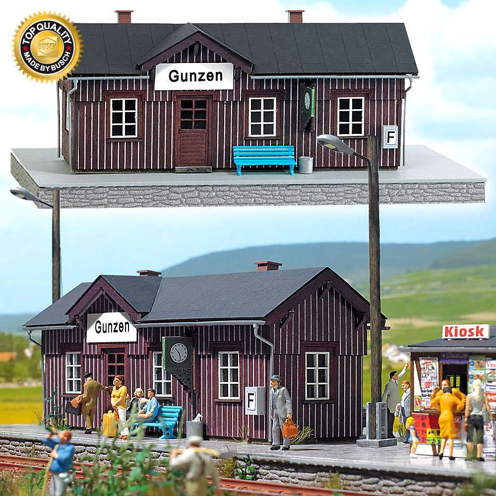 Busch 1462 Train Station Gunzen HO Structure Scale Model Structure 2