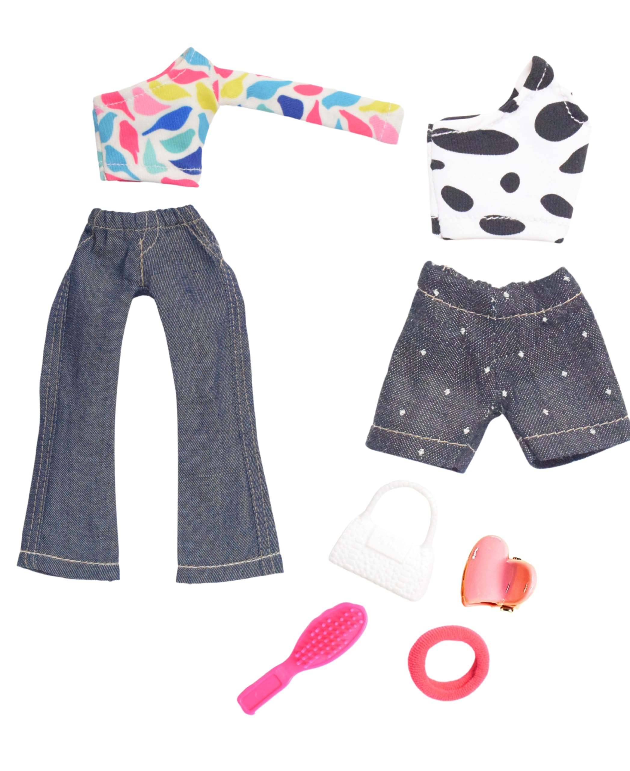 El Figo Doll Clothes, Doll Dresses and Accessories Set / 2 Pc Doll Outfits with Accessories (Tailored Dress for 28 c.m - 31 c.m Tall Toy)