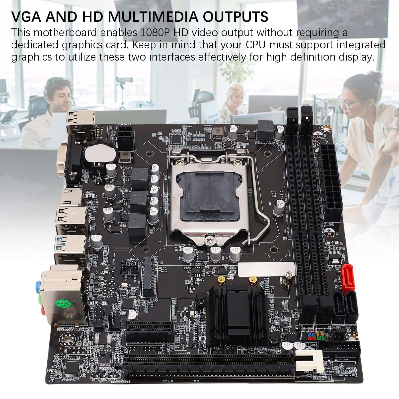 Asixxsix B75 Computer Motherboard, LGA 1155 Socket DDR3 16GB Gaming Motherboard with M2 NVMe NGFF ATA3 0 PCI E, PC Motherboard for Core i3 i5 i7 XeonE3 V2 Pentium Processors 5