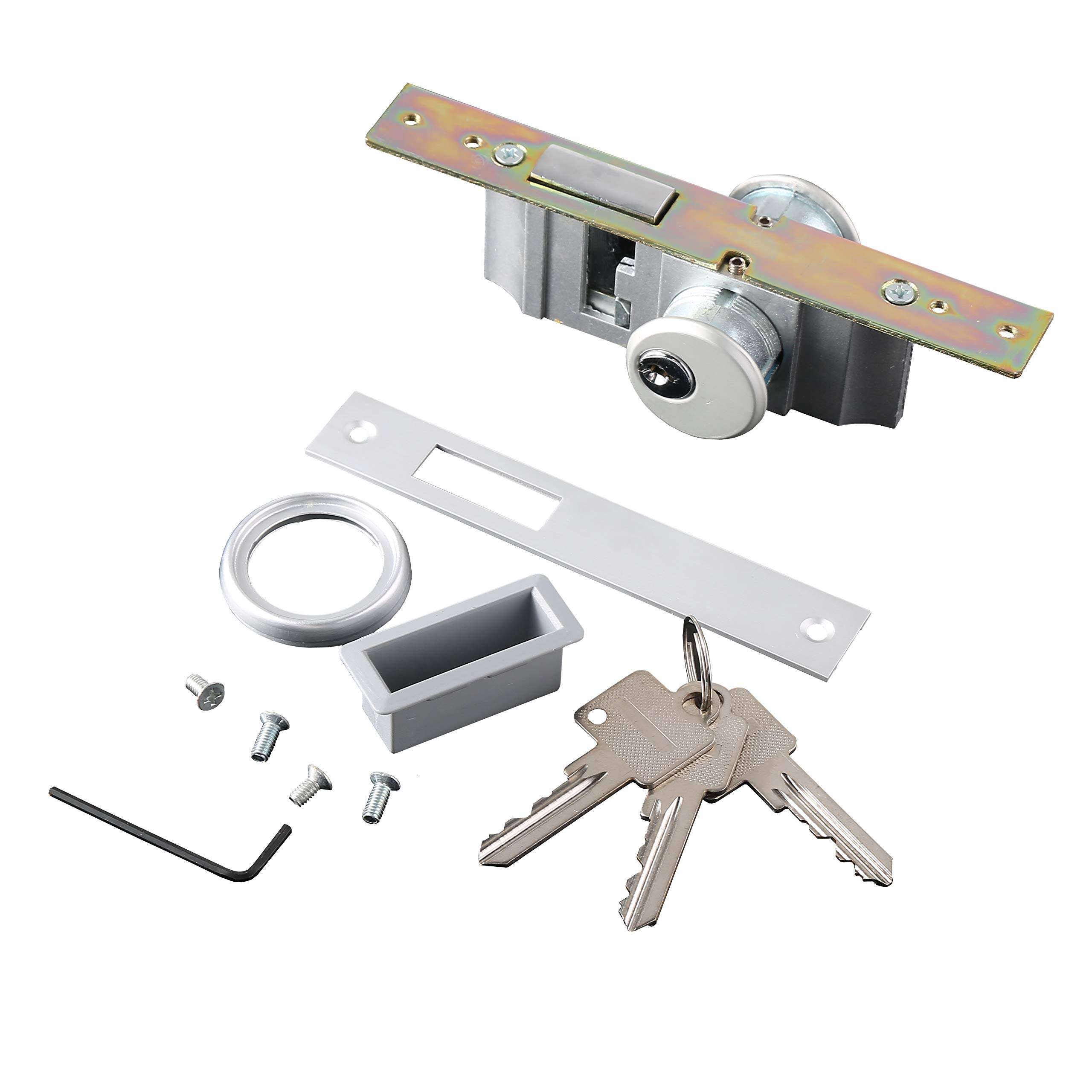 NNAA Swing Door Lock Casement Type A Key Special Aluminum Alloy Ground Lock Glass Framed Door Lock 2