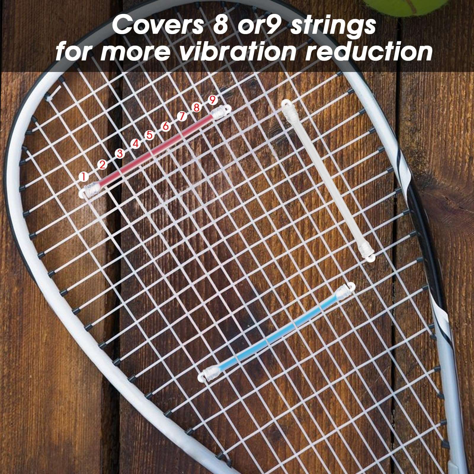 4 Pcs Tennis Racket Dampener, Tennis Sport Racket Shock Absorbers to Reduce Vibration, Racquet Vibration Accessories for Player Sports Favor 5