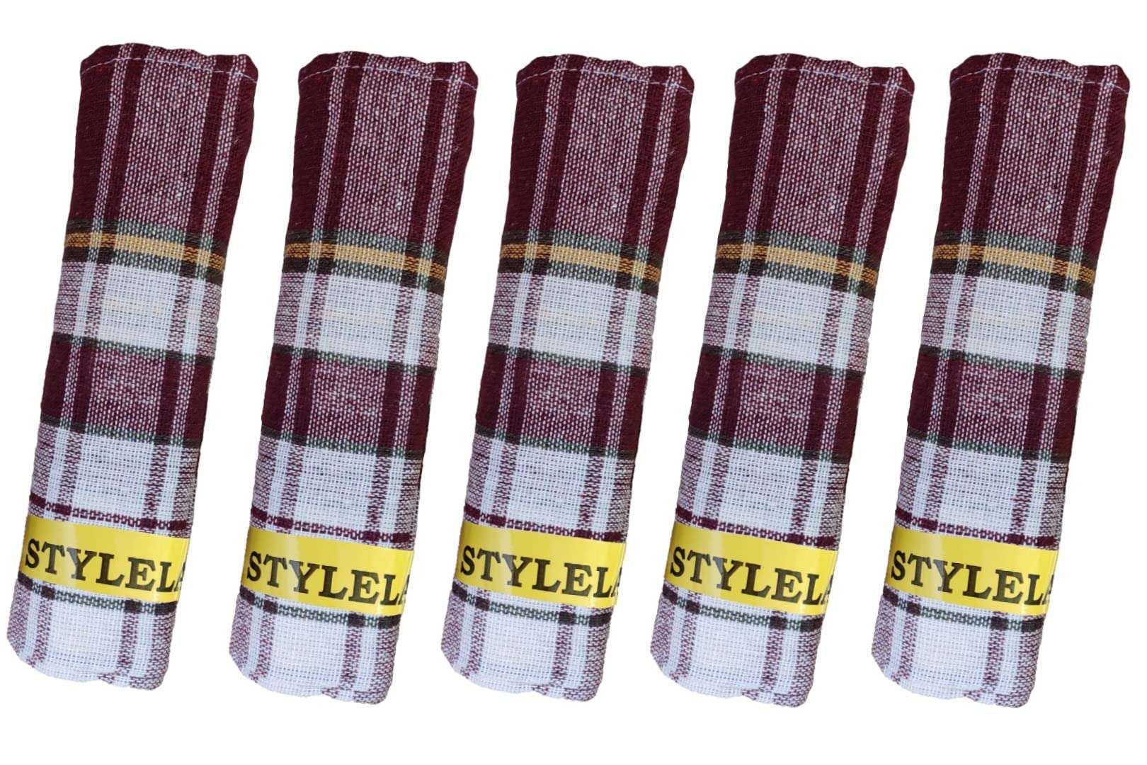 STYLELAB Kitchen Duster Cloth Cotton Cleaning Mop 17 x 17 Inch (Pack of 5) - Multi-Colour Striped 1