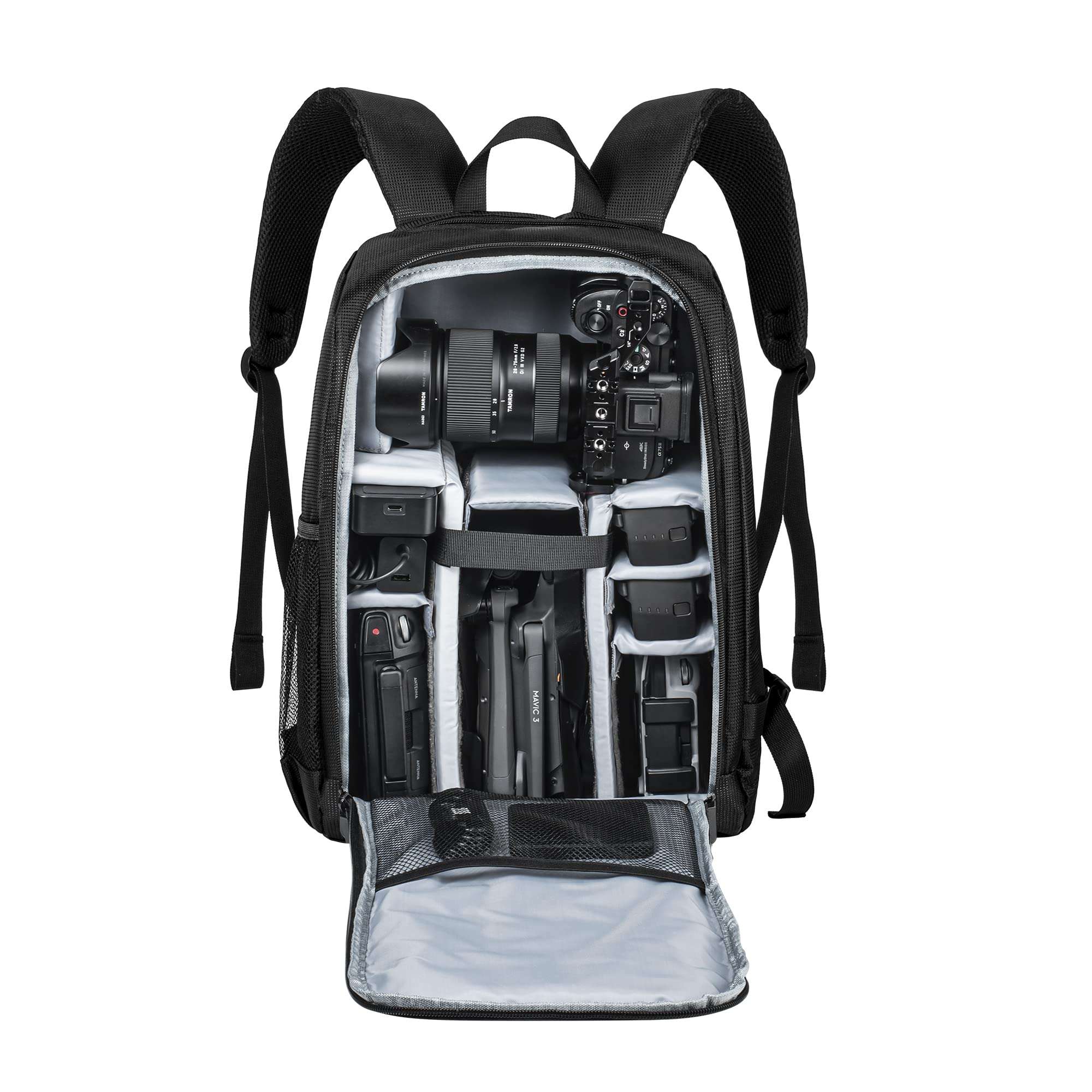 Backpack for DJI Mavic 3 Series : Mavic 3 Classic Mavic 3 Cine / Pro Drone Full Combo Kit - shoulder Carry bag PU: Protective Travel Hand Bag Safe Multi Storage case For Charger, Hubs, Battery , Any