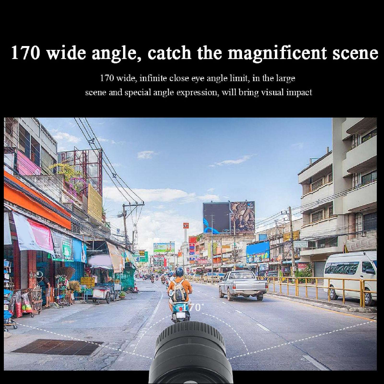 Bike Motorcycle Helmet Camera, 960P Sports Action Camera 170° Wide Angle Motorcycle Video DV Camcorder, Bike Video Recorder with Loop Recording 5