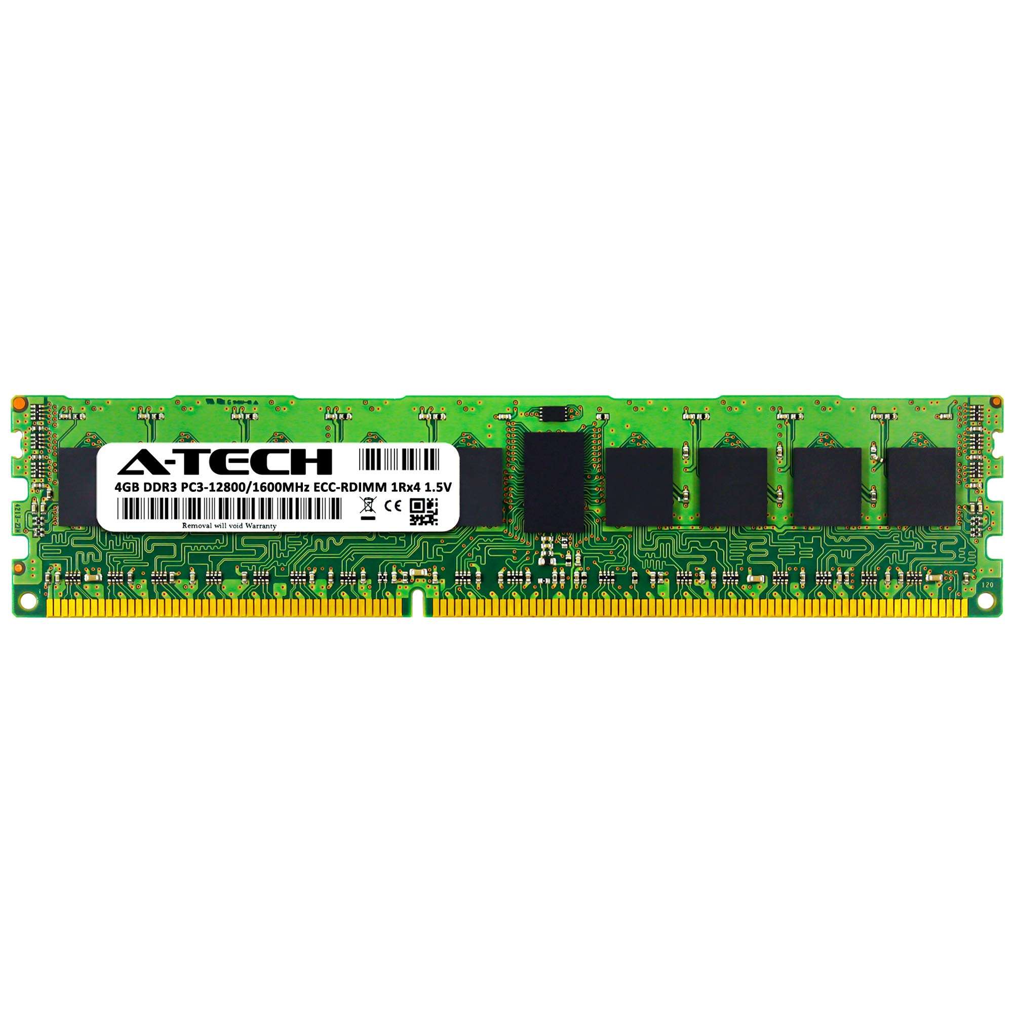 A-Tech 4GB RAM for Dell PowerEdge C6105, C6145, C6220, C6220 II, C8220, C8220X Servers | DDR3 1600MHz ECC-RDIMM PC3-12800 1Rx4 1.5V 240-Pin ECC Registered DIMM Server Memory Upgrade Module 2