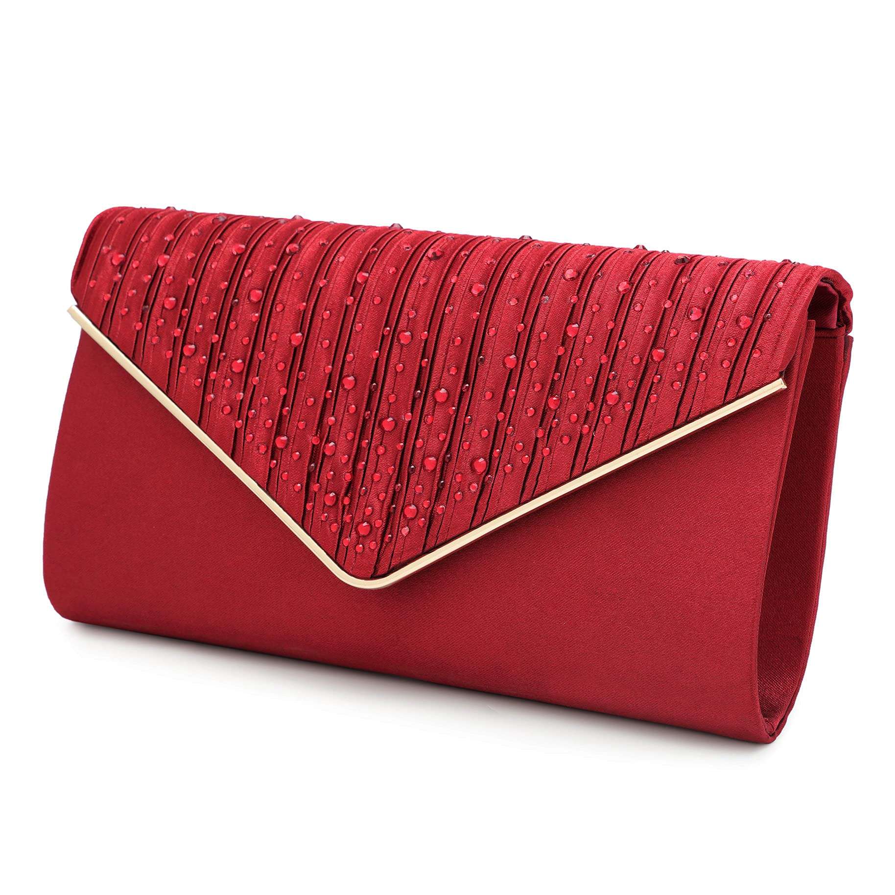 clutch purses for women Clutches for Women Wedding Clutches for Women Clutch Evening Purses and Clutches Clutch Purses for Women(Red) 3