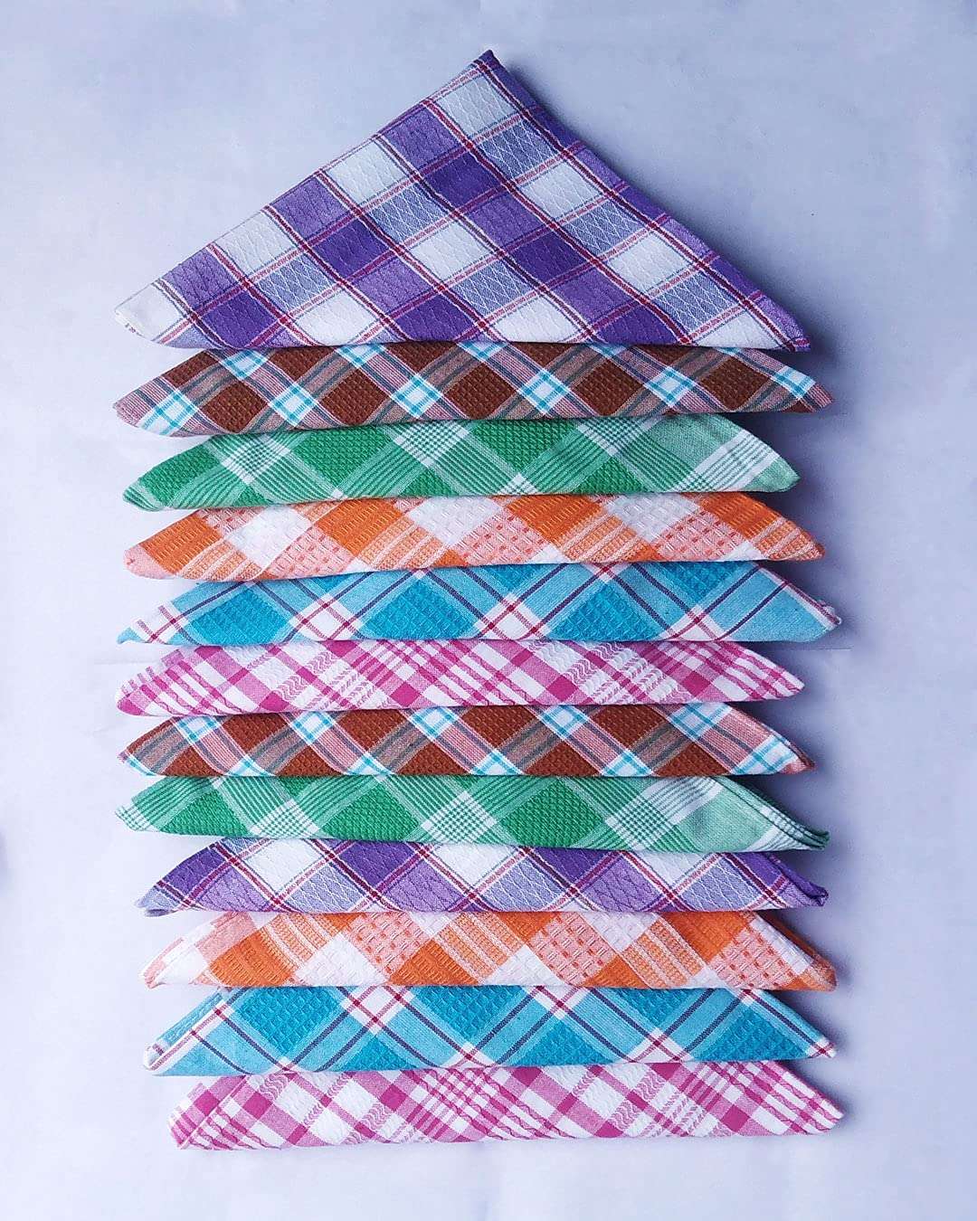 Yesotha Textiles (Pack of 12 Pcs, Multicolor) Kitchen Towel | Cleaning Towel | Superior Cotton | Multi-Purpose| Waffle Dish Cloth | by Yesotha Textiles 1