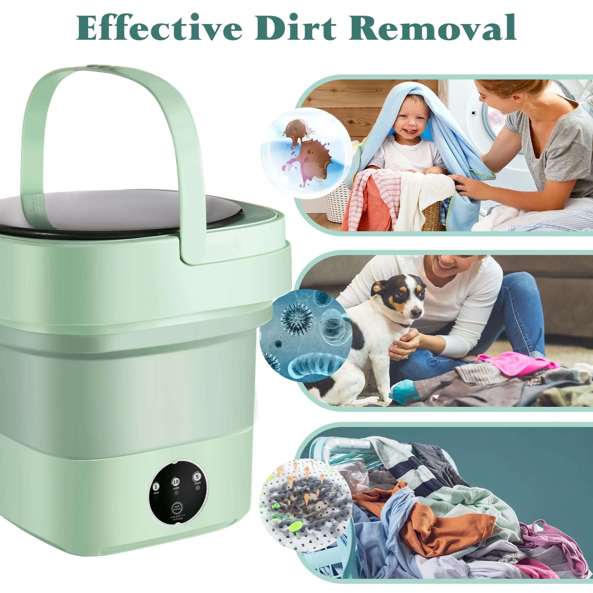 Skyheaven SeMi AuToMaTiC FoLdInG 11L SmAlL MiNi WaShInG MaChInE WiTh DrYeR DeEp CLeAnInG FoR UnDeRwEaR WaShINg MaChInE ClOtHeS WaShEr (Wash2) 5