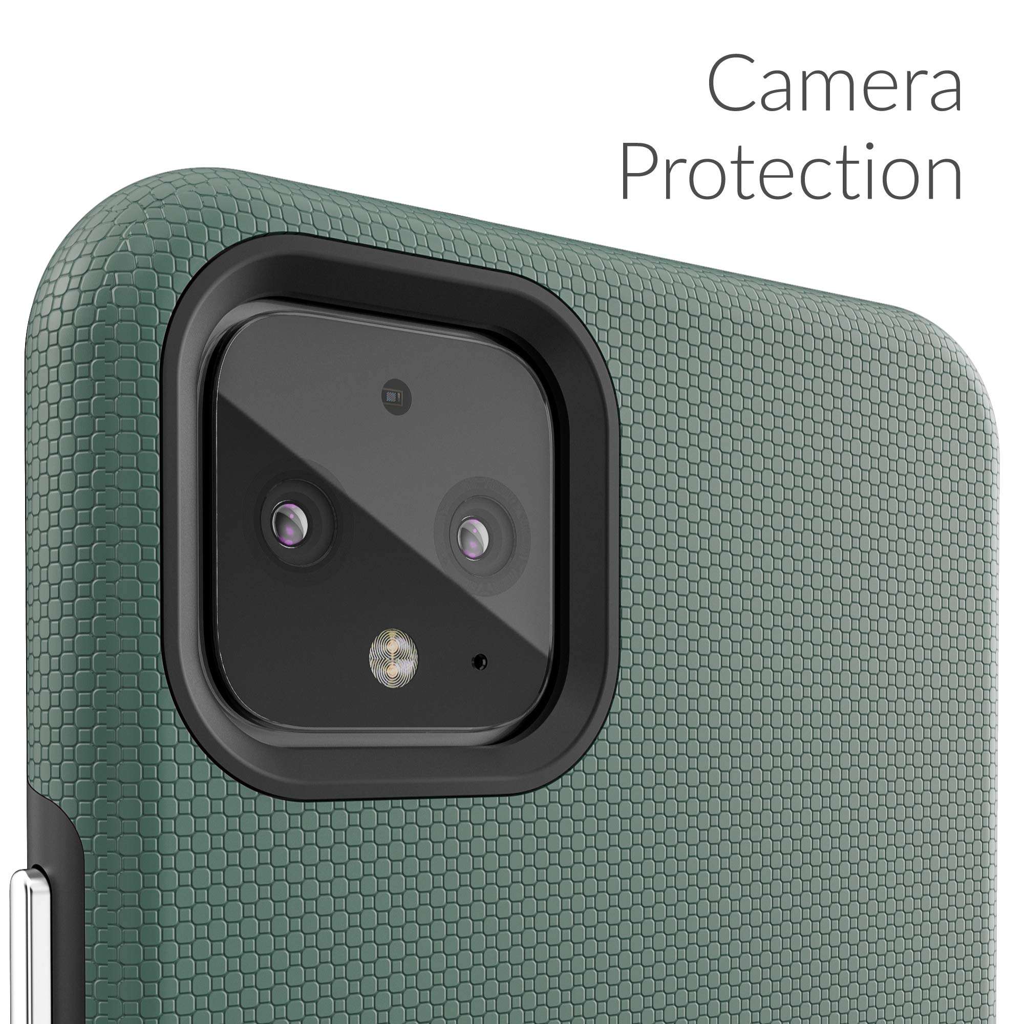 Crave Dual Guard for Google Pixel 4 XL Case, Shockproof Protection Dual Layer Case for Google Pixel 4 XL - Forest Green 3