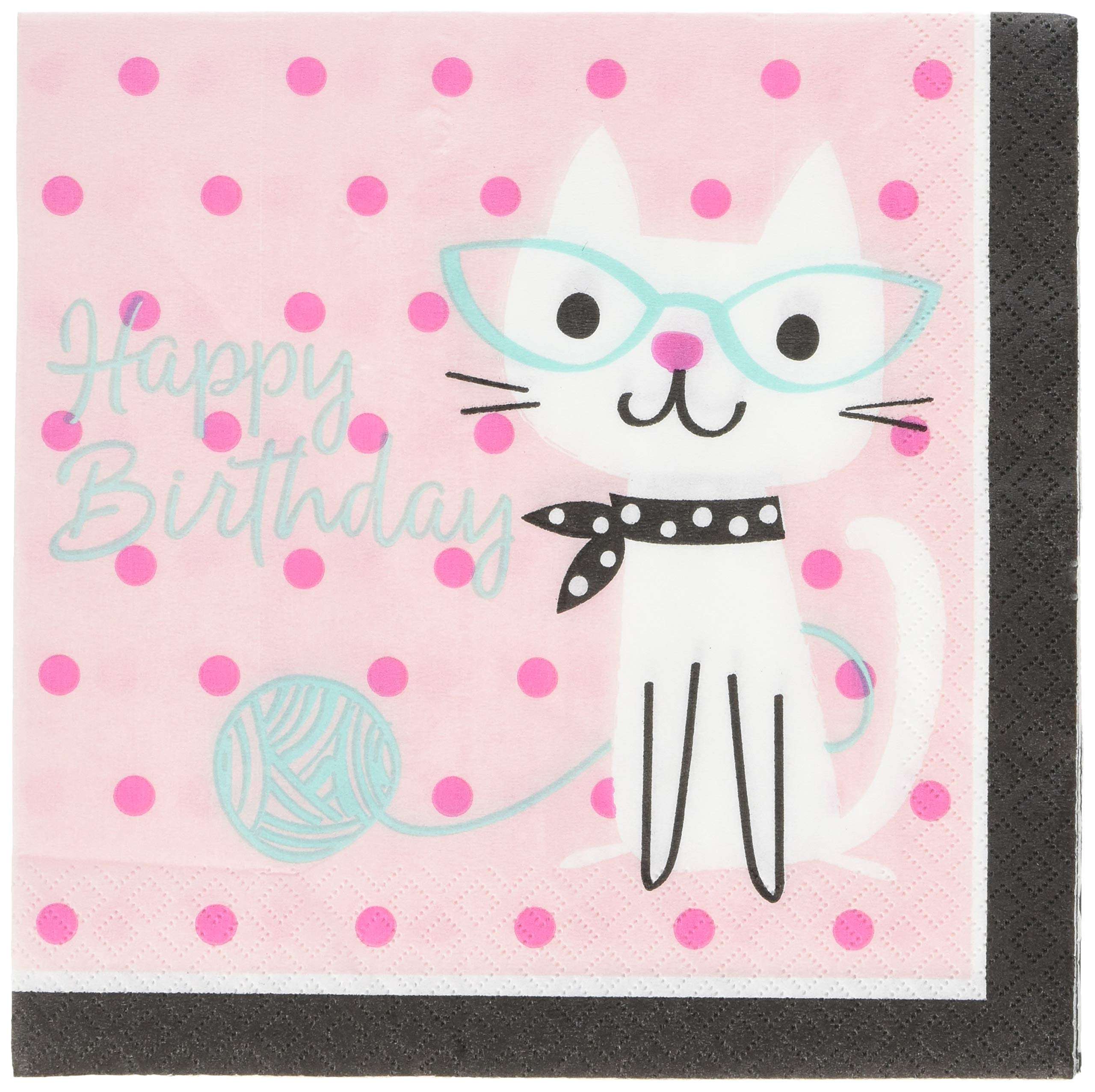 Creative Converting Purr-FECT Luncheon Napkins Party Supplies, 6.5", Multicolor 1