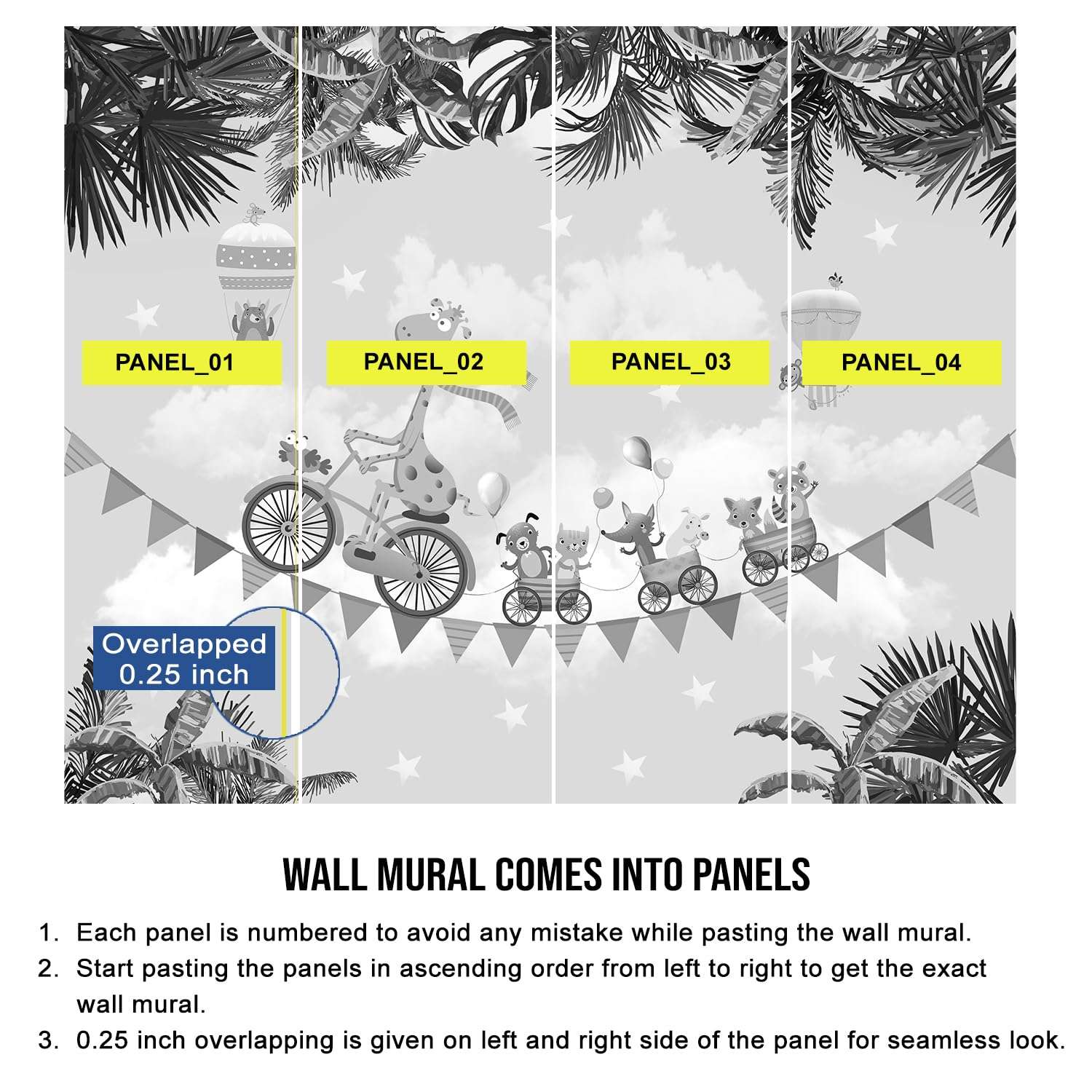 PAPER PLANE DESIGN Kids Room Full Wall Mural Wallpaper-Nursery Wallpaper for Kids Room Living Room Bedroom Wall Decor.(DS-11) (12 X 15 FEET, Canvas Texture - SELF Adhesive) 4