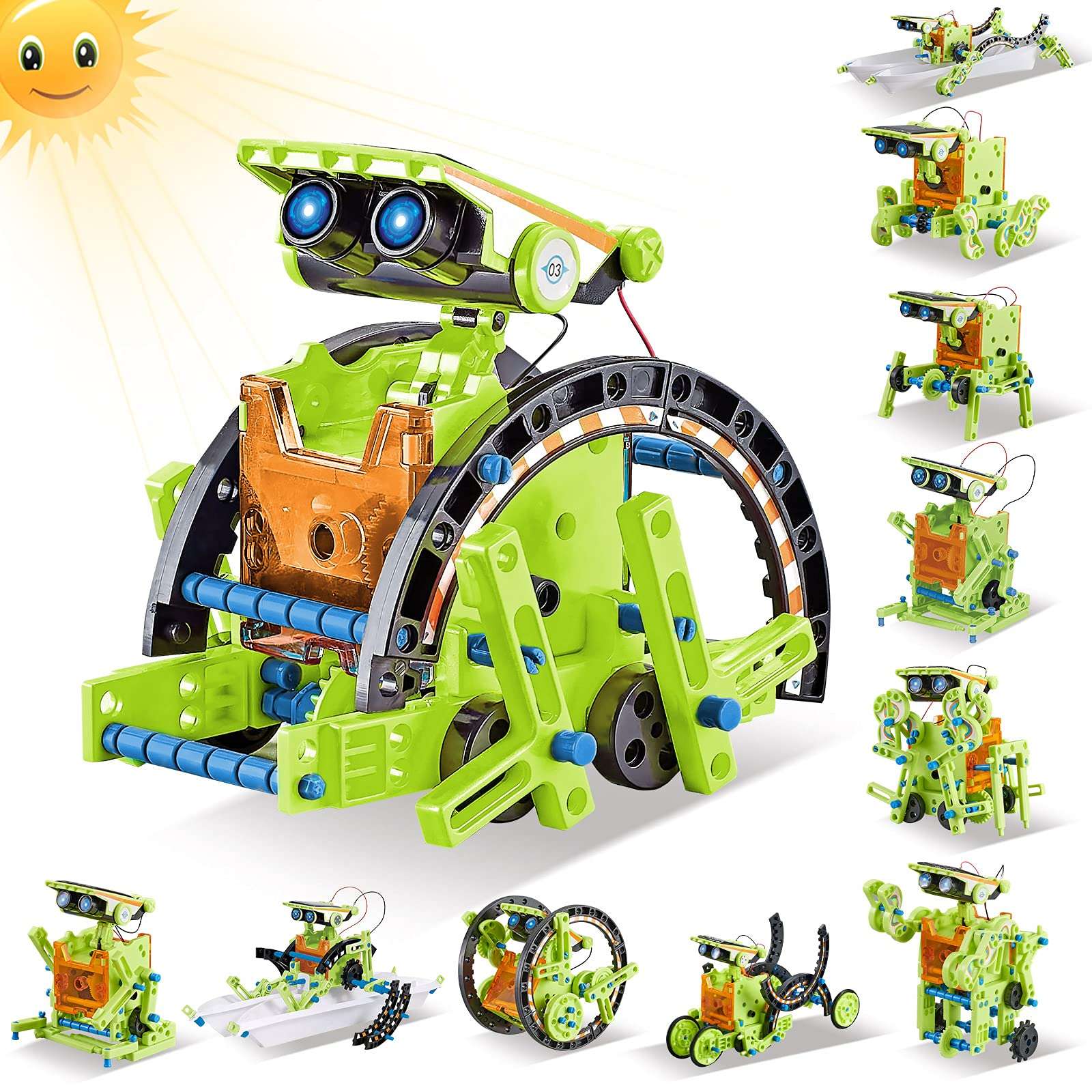 HISTOYE 12-in-1 STEM Solar Toy Robot DIY Building Kit for Kids 8-10 Robot Engineering Science Experiment Kit for Boys 8-12 Solar Power Robotics Set for Kids 8 9 10 11 12 Year Old Toy Gift for Boy Girl 1