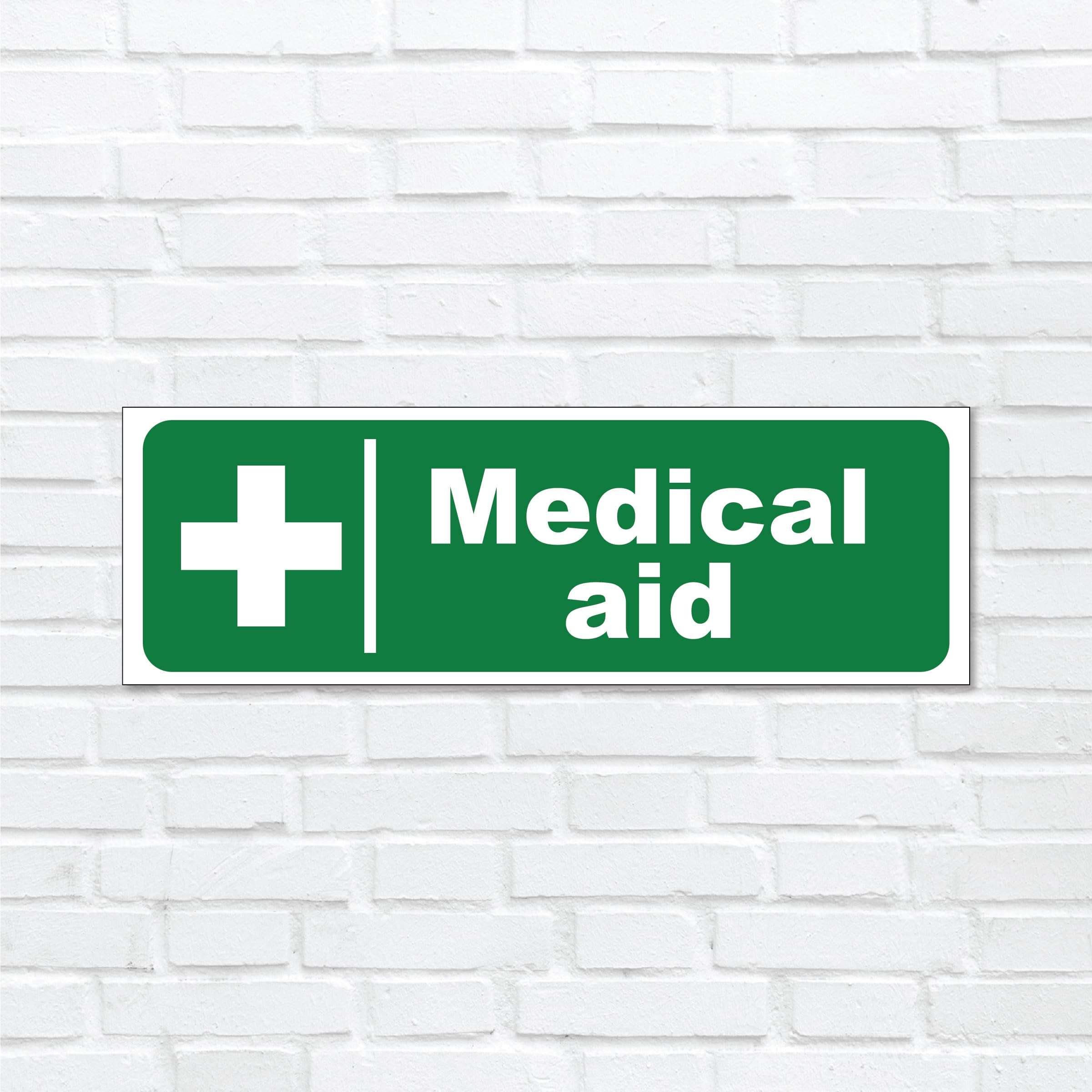SIGN EVER Medical First Aid Sign Board For Hospital Clinic Bank Office Medical Shop Factory Message Signage No Entry Sign Boards hospital accessories L x H 33 Cm x 10 Cm 2