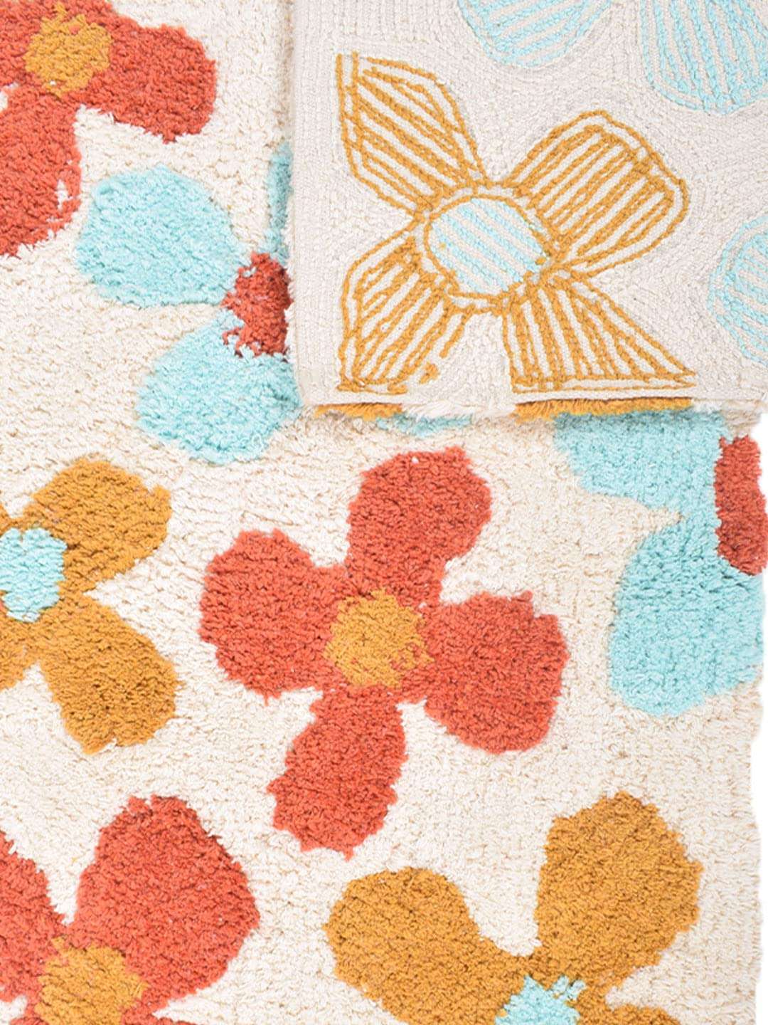 Blanc 9 Set of 2 Bathmats & Doormats |Non Slip Washable Cotton Mat| for Bathtub, Floor, Kitchen and Living Room (40x60cm & 40x60cm) 5