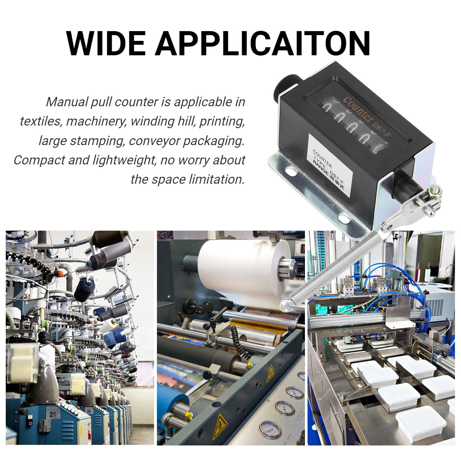 5 Digit Mechanical Counter, 0-99999 Resettable Manual Hand Pull Stroke Tally Counter, Professional Mechanical Arithmometer Counter for Textiles Machinery Winding Hill 6