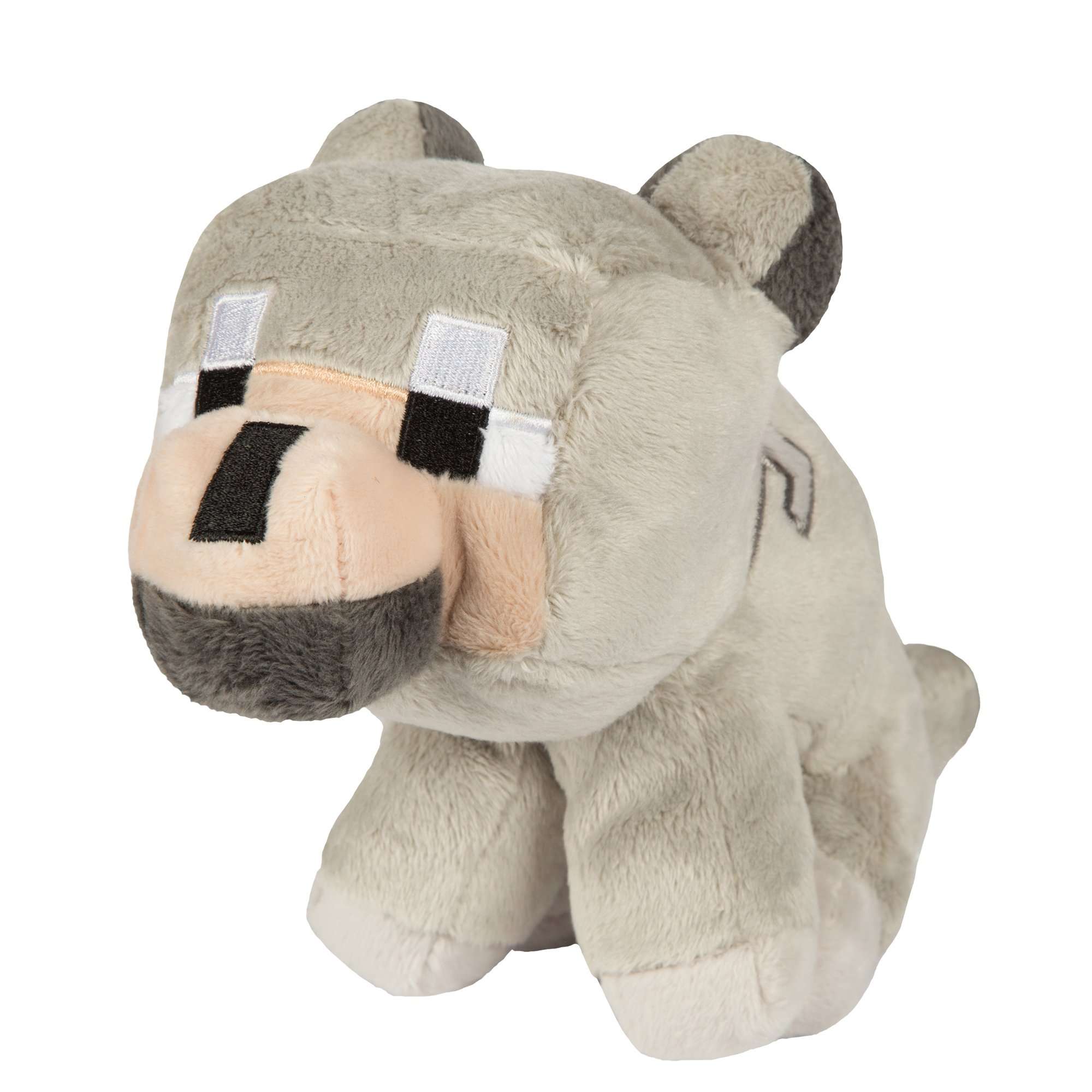 JINX Minecraft Baby Wolf Plush Stuffed Toy, Gray, 5" Tall 1