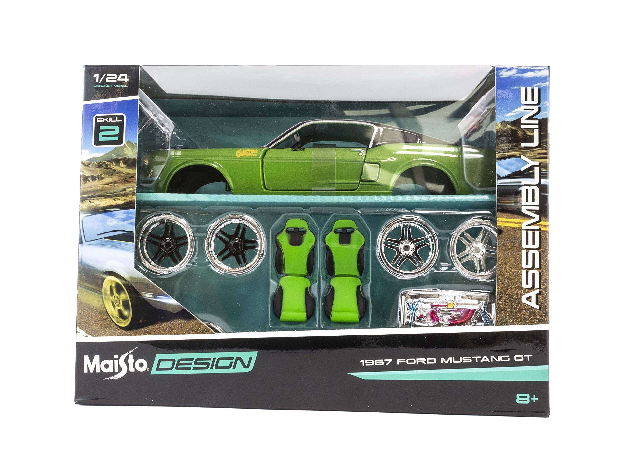Maisto 1:24 Scale All Star Assembly Line 1967 Ford Mustang GT Diecast Model Kit - Colors May Vary 1