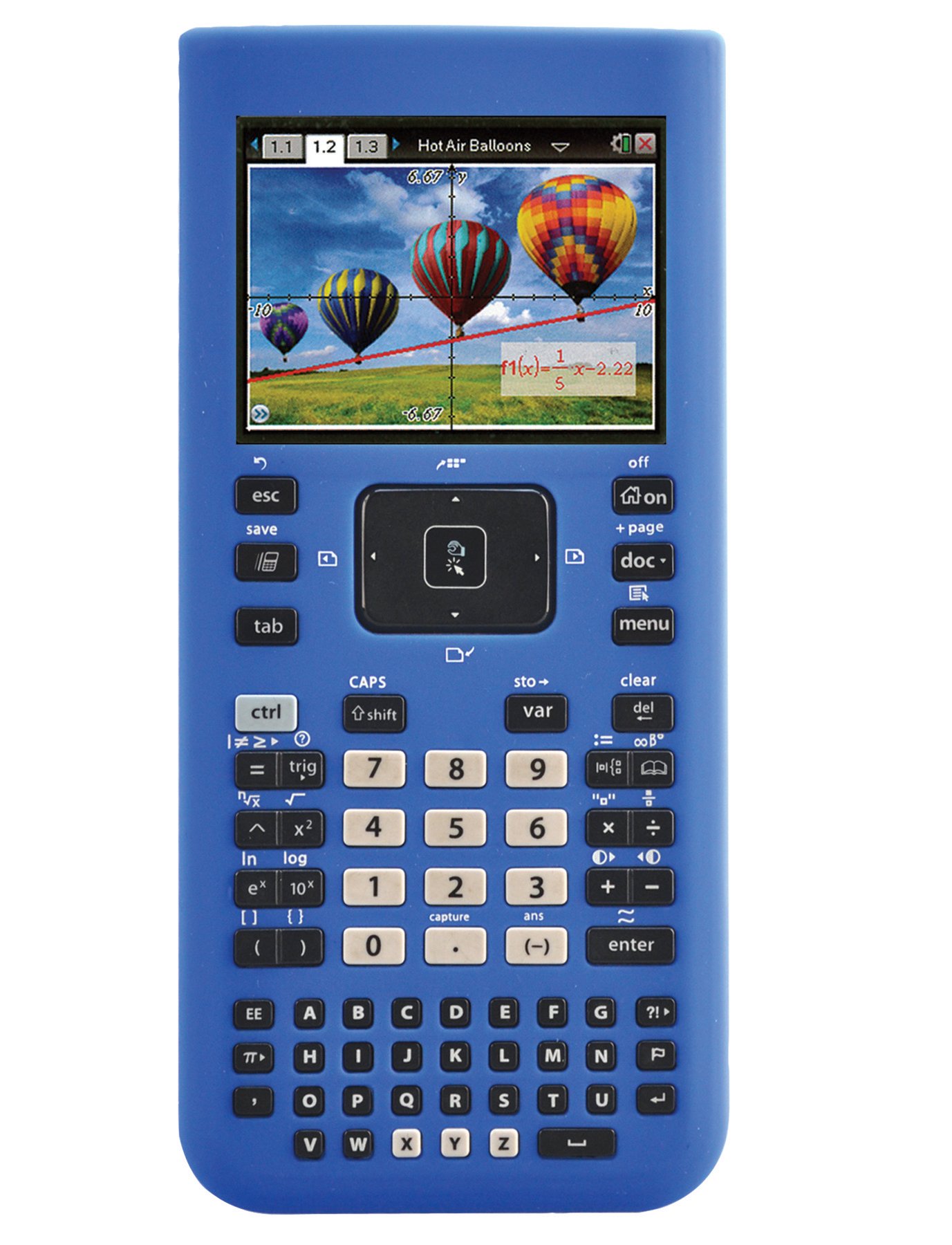 Guerrilla TINSPIREBLUESC Silicone Case for Texas Instruments TI Nspire CX/CX CAS Graphing Calculator, Blue