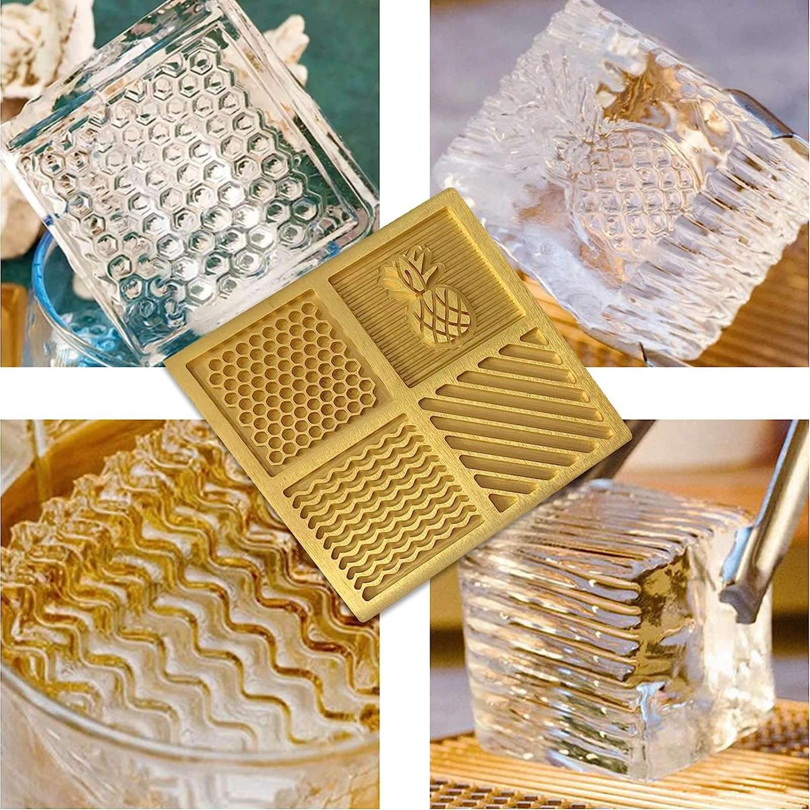 Thickened Brass Stamp, 4 Patterns for Bar and Home, Quick Production 6