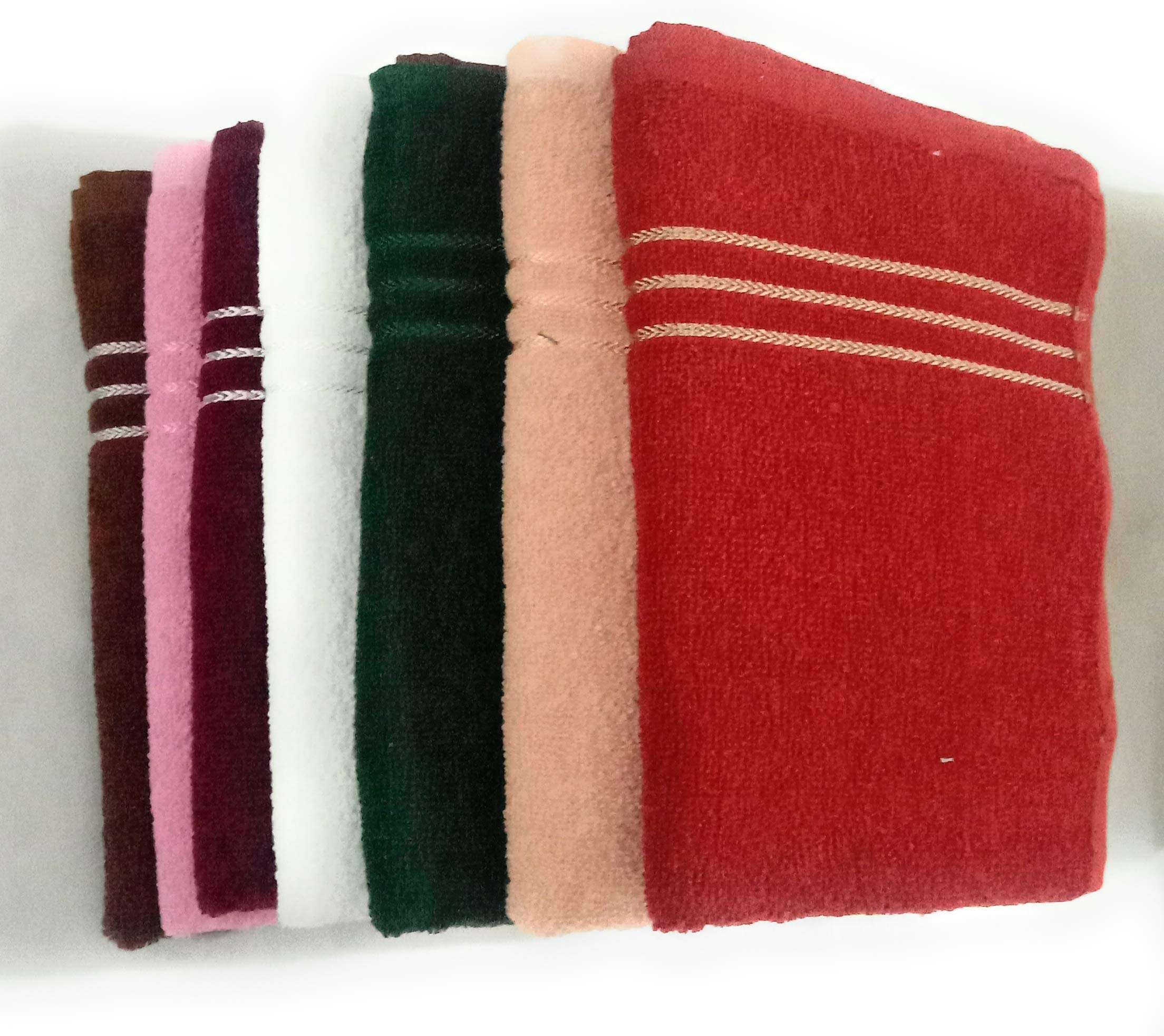 Nikyanka Super Absorbent Cotton Hand face Kitchen Towel Set of 7 Towels (14x21 Inch) Multicolor 1