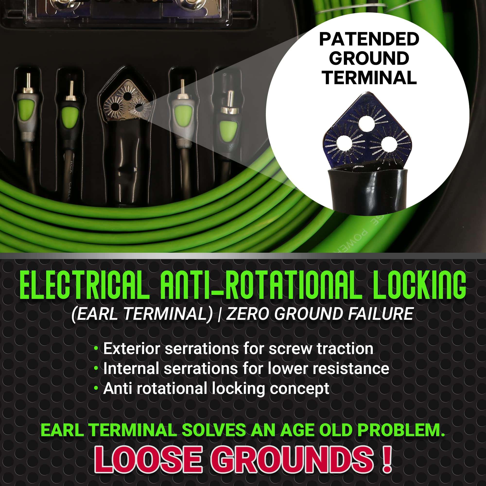 Surge Series Amplifier Installation Wiring Kit - 0 Gauge Installer Amp Kit - True Spec AWG Amp Kit - 5000W 0 Gauge Wire w/ 250A mini-ANL Fuse Holder Car Audio Wiring Kit - Car Amplifier Installation 2