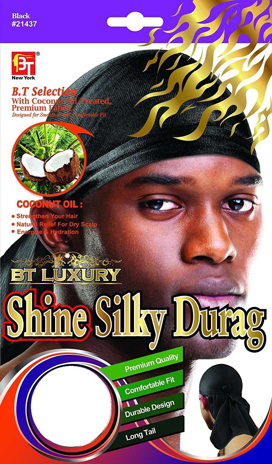 Beauty Town Shine Silky Durag (White) 1