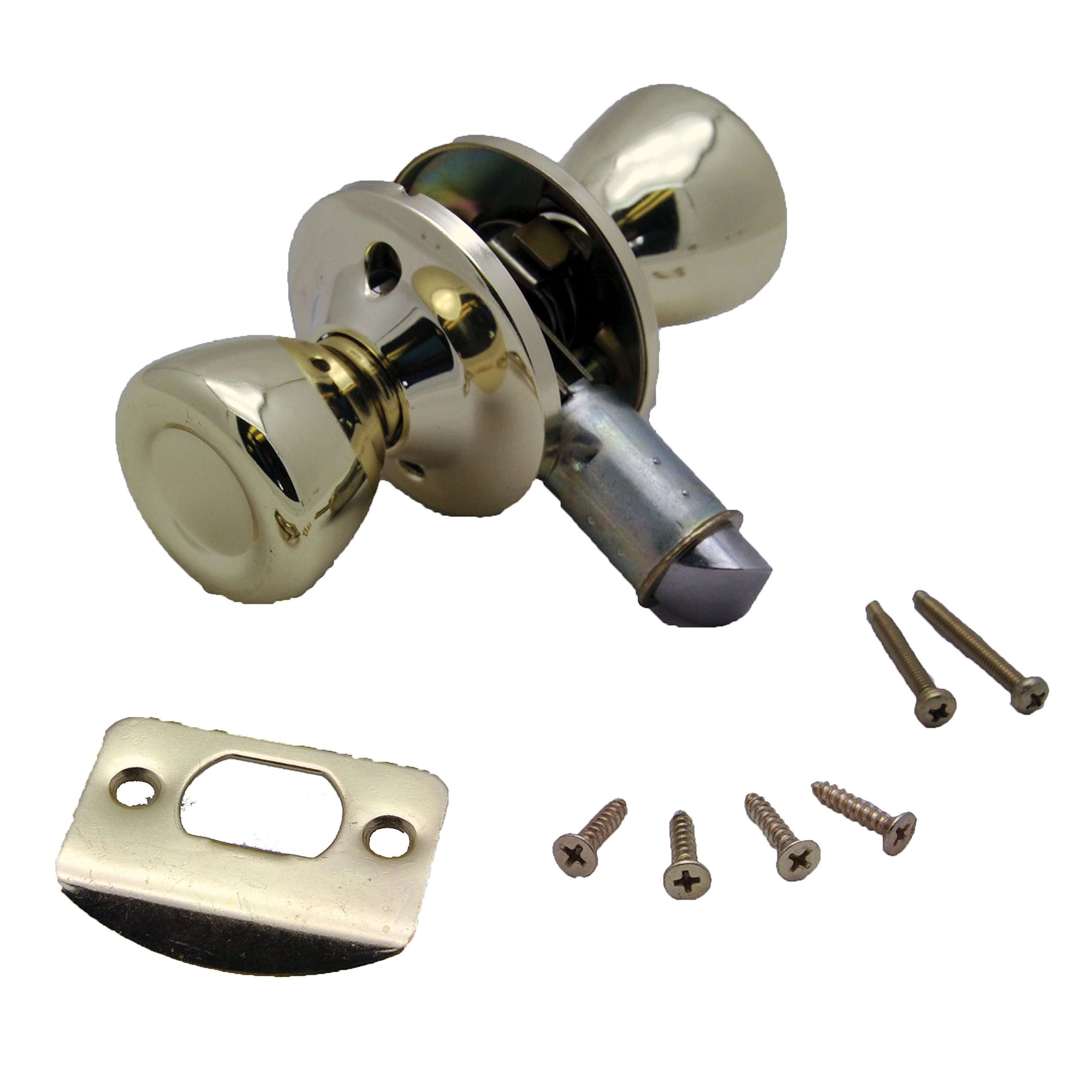 AP Products 013-203 Passage Door Knob, Polished Brass
