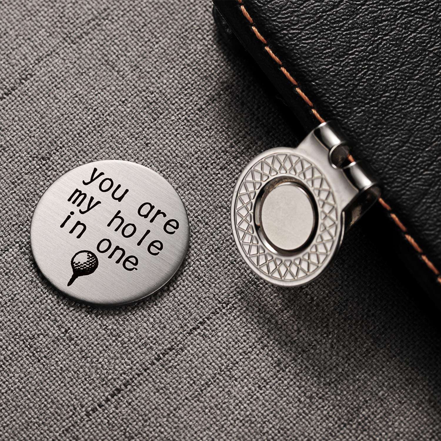 FAINOL You are My Hole in One Golf Ball Marker - Golf Accessories for Amateurs and Professionals - Magnetic Golf Clip - Magnetic Golf Ball Marker with Hat Clip for Boyfriend, Husband 4