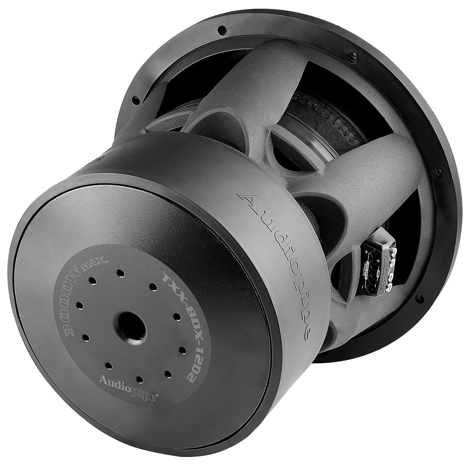 Audiopipe 12" Competition Subwoofer (TXX-BDX-12D2), Superior Performance, 3000W, 3 Magnets, BASV Voice Coil, Aluminum Basket, Multi-Connect, Stitching Surround, Non-Press Paper Cone, 2 x 2 Ohms 5