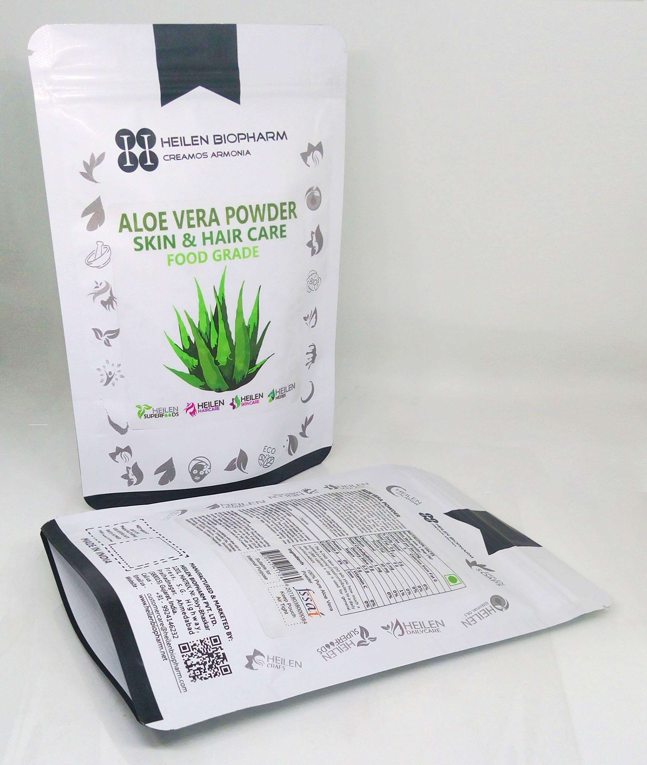 Heilen Biopharm Aloe Vera Leaf Powder For Skin & Hair Improvement - 400 gram Pack of 1 5