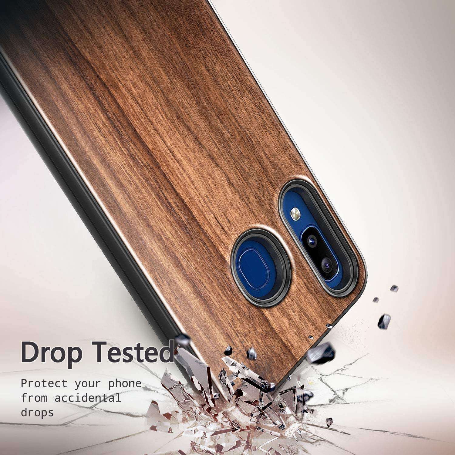 E-Began Case Compatible for Samsung Galaxy A20/A30/A50/A30s/A50 Case (6.4 inch, 2019 Release), [Real Natural Walnut Wood], Ultra Slim Protective Shockproof Phone Case (Every Piece is Unique) -Wood 6