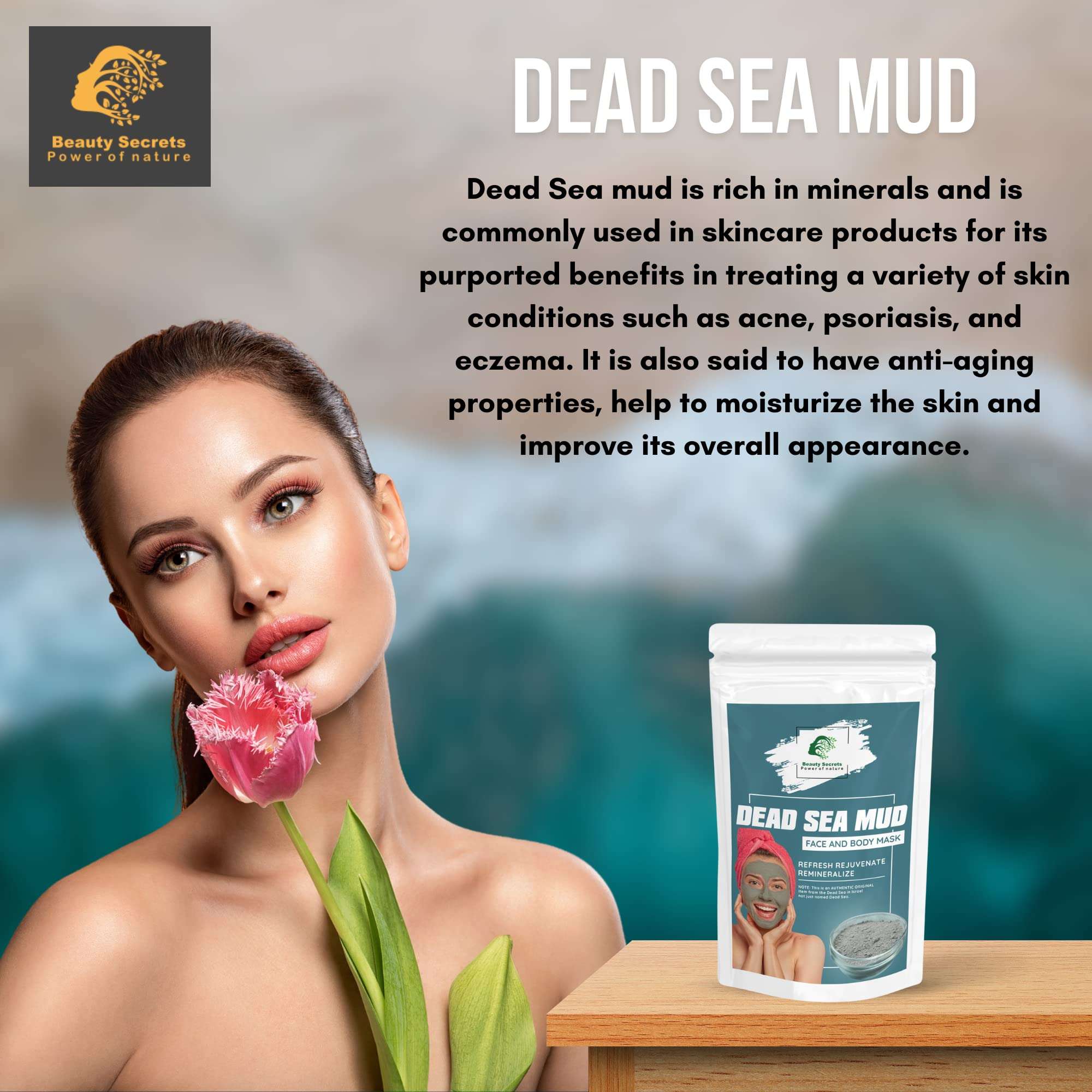 Beauty Secret Dead Sea Mud Mask For Face And Body, Natural Pore Reducer And Minimizer To Help Treat Acne, Blackheads And Oily Skin 2