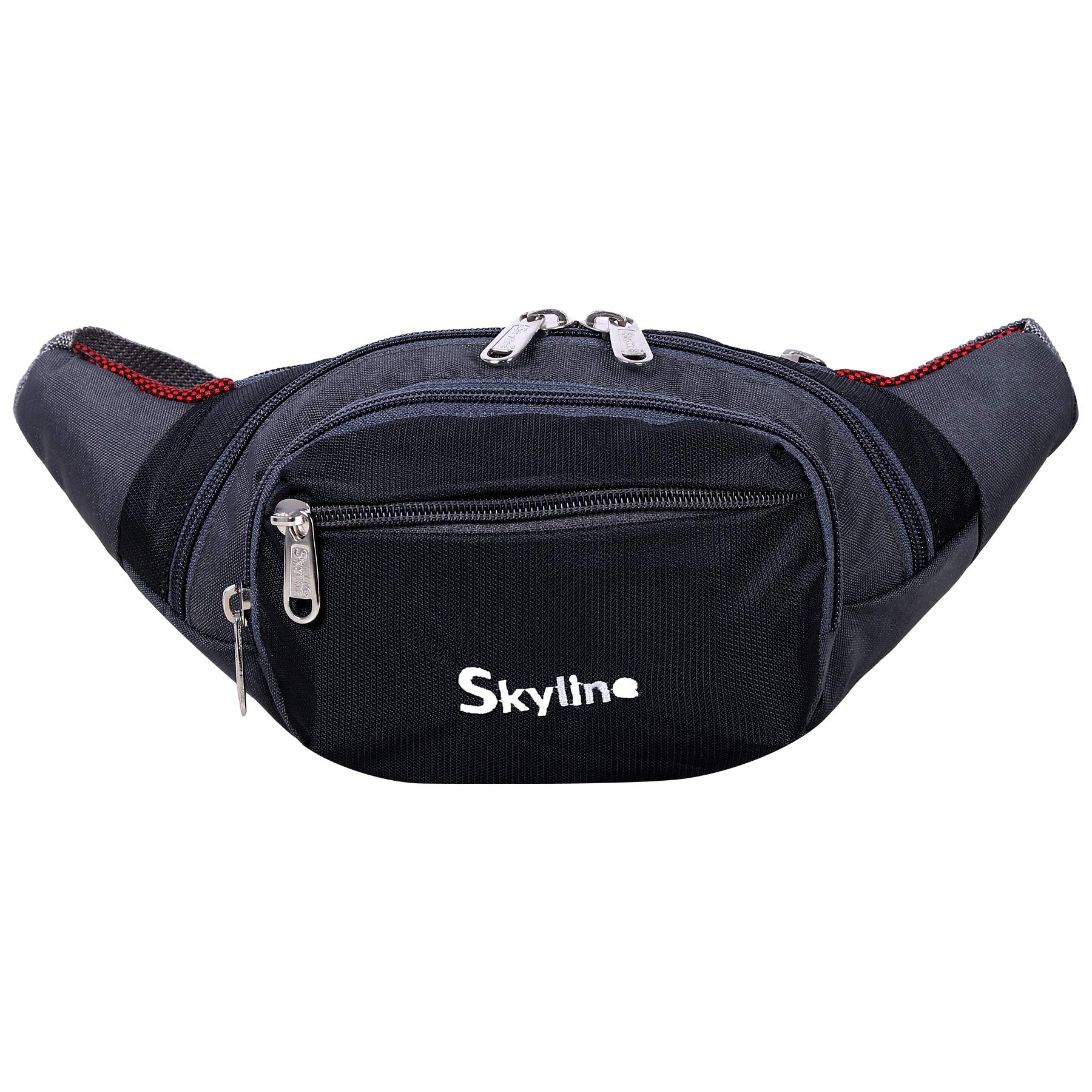 Skyline Running Belt, Waist Pouch, Hip Bag with Adjustable Strap, Suitable for Travel, Outdoors, Gym, Hiking for Men & Women, 1603 (Black)