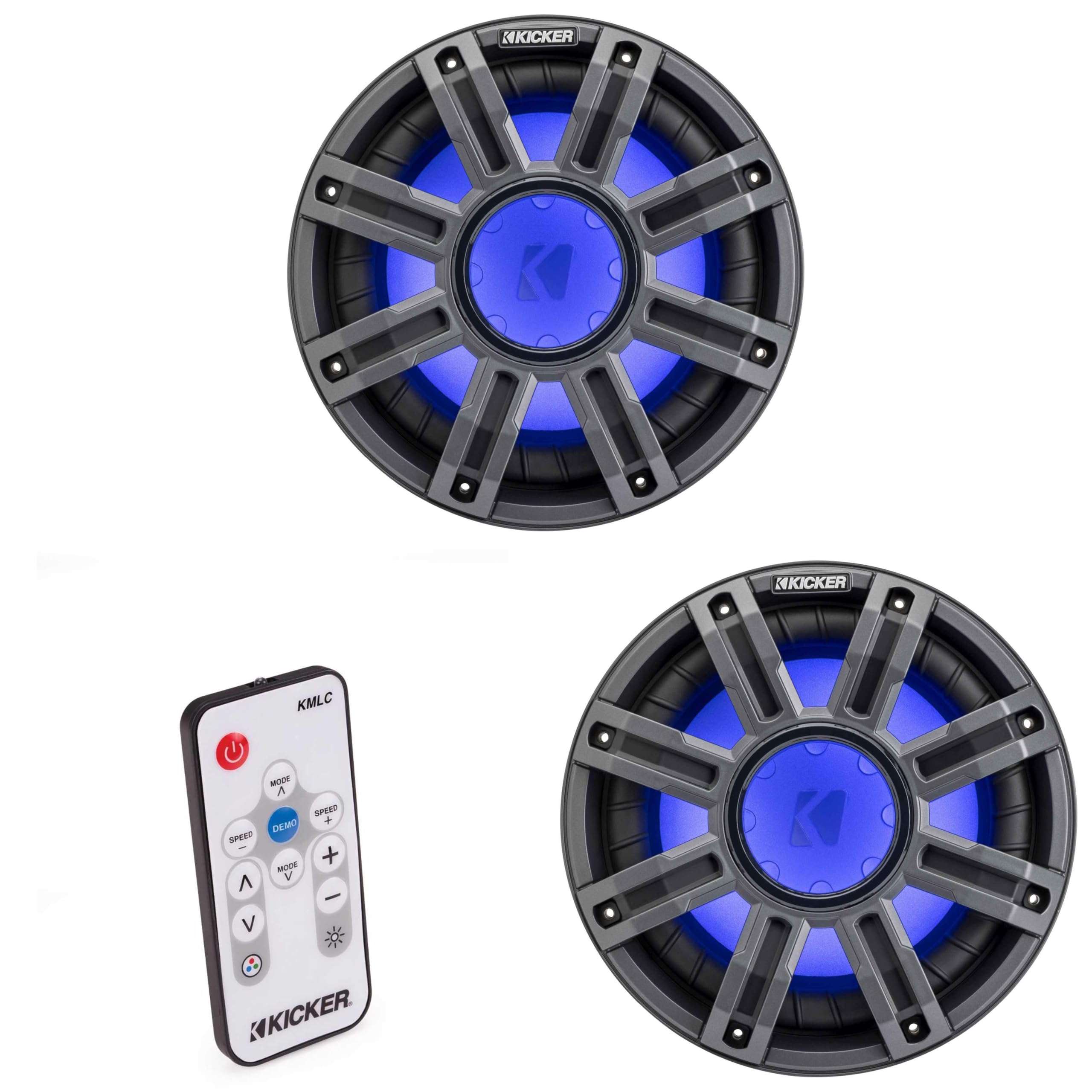 Kicker (2) 51MWF104 - MWF 10-Inch Premium Marine Subwoofer (Free-air) 4-ohm w/LED Remote 1