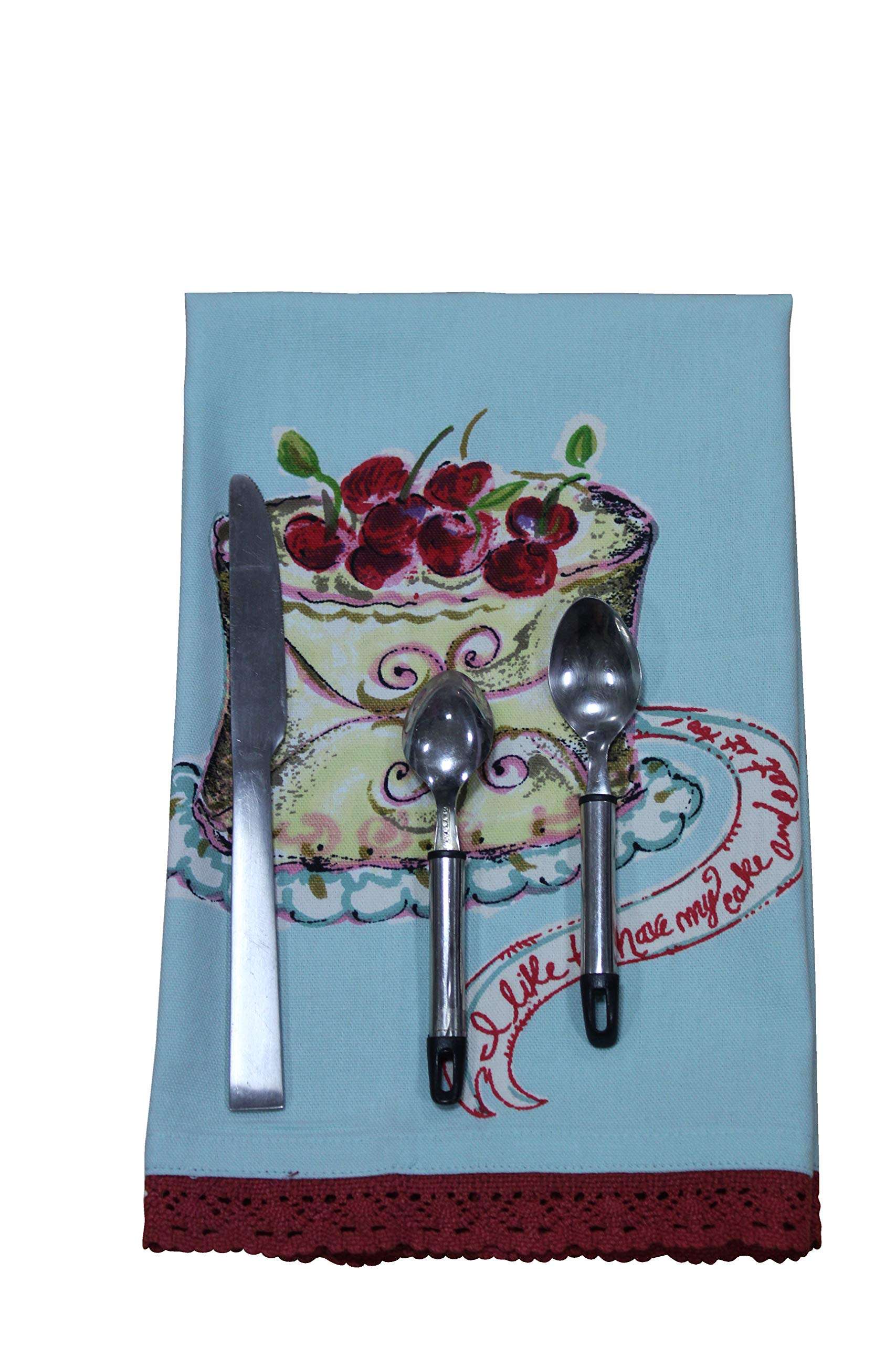 Kitchen Towels - Set of 3 Ultra Absorbent and Fast Drying Professional Grade Cotton Dishcloths for Everyday Cooking Baking - 45x70 Cms 3