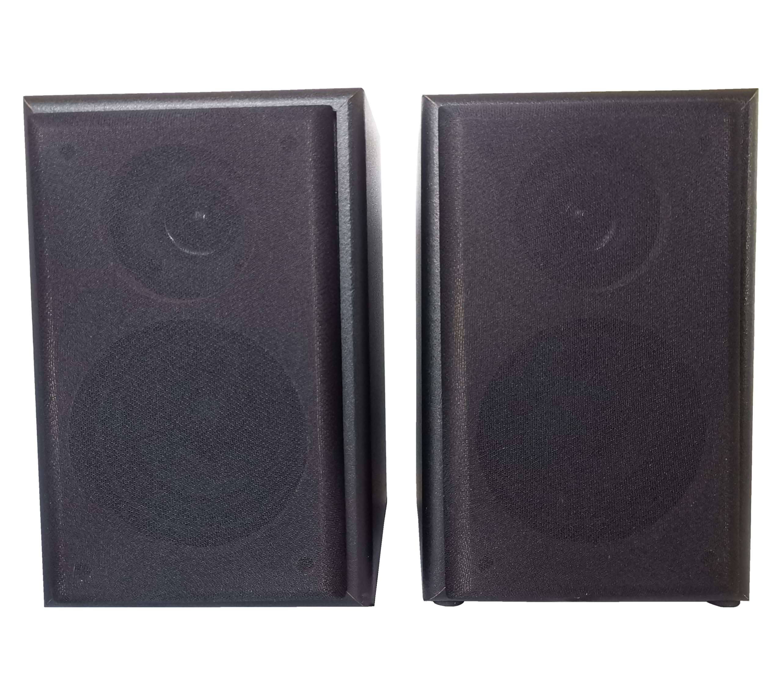 2-Way Passive Bookshelf Speakers for Home Theater Surround Sound, Home Desktop Stereo Speakers for Record Player/Computer/TV, Black, One Pair Wall Mountable, Needs Amplifier or Receiver to Operate
