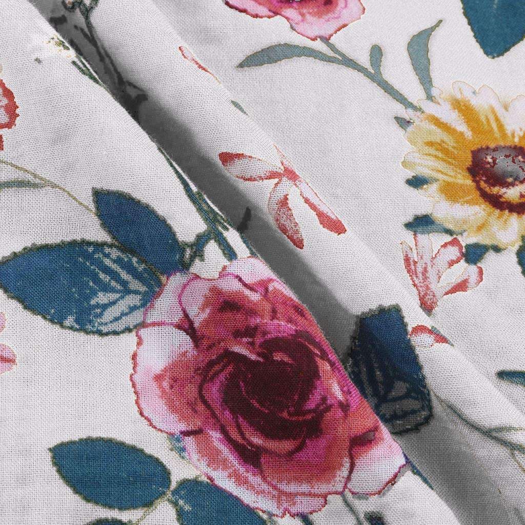 Women Retro Dress Summer Casual Loose Sleeveless O-Neck Floral Print Dress Plus Size Boho Long Maxi Dress 6