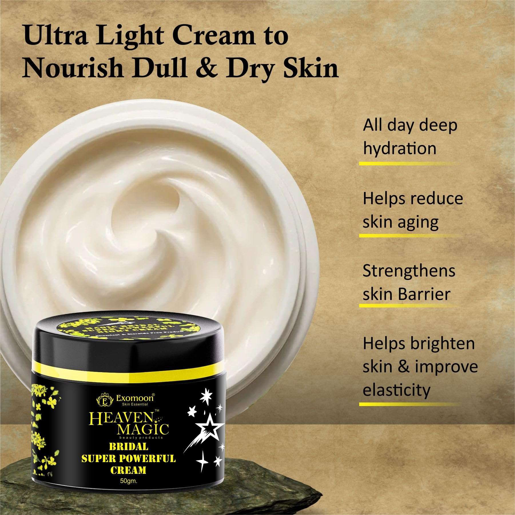 Exomoon Heaven Magic Bridal Glow Night Cream | Hydrating & Radiance-Boosting Face Cream | Smooth & Even-Looking Skin | Night Skin Care Formula | Suitable for All Skin Types | 50 g 6