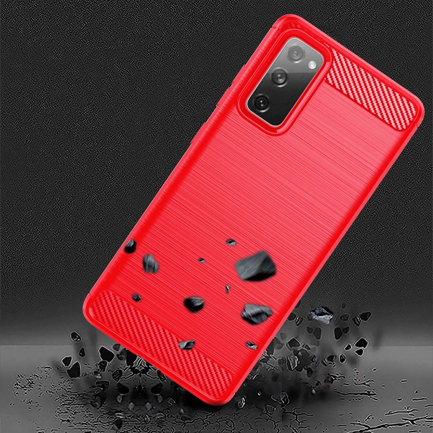 Dzxouui for Samsung S20 FE 5G Case, Samsung S20 FE Case, Samsung Galaxy S20 Fan Edition Case,Protective Phone Cover Shockproof Soft TPU Case for Samsung Galaxy S20 FE 5G / S20 Fan Edition(DL-Red) 6