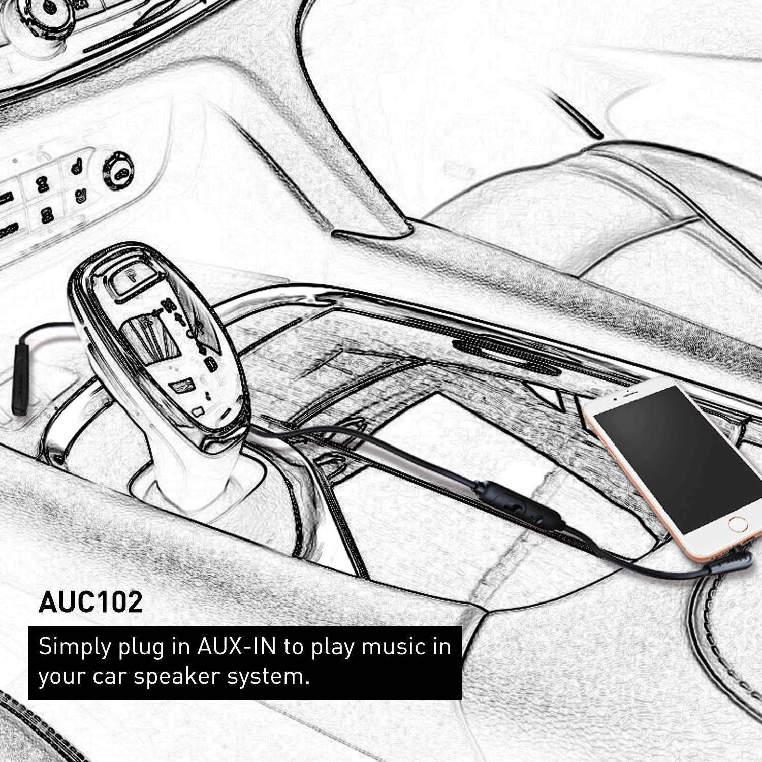 Aux Cord 3.5mm 1.5m/4.9ft with Mic and Volume Control Audio Cable to Connect Gaming Headphones with Xbox/PlayStation, Male to Male Replacement Cord for Music and Voice Streaming for Mobile Phones 3